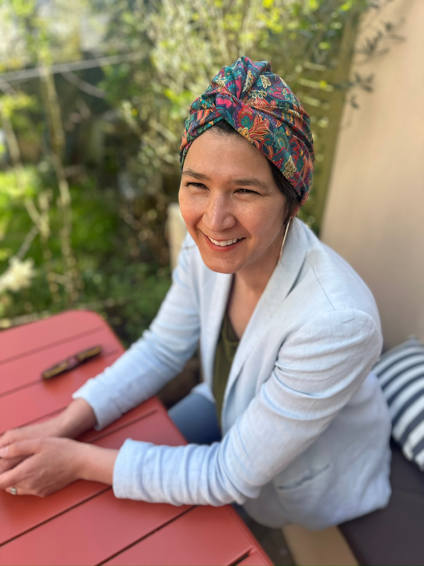 Little Susan Turban Hat - Pineapple Paisley Liberty of London