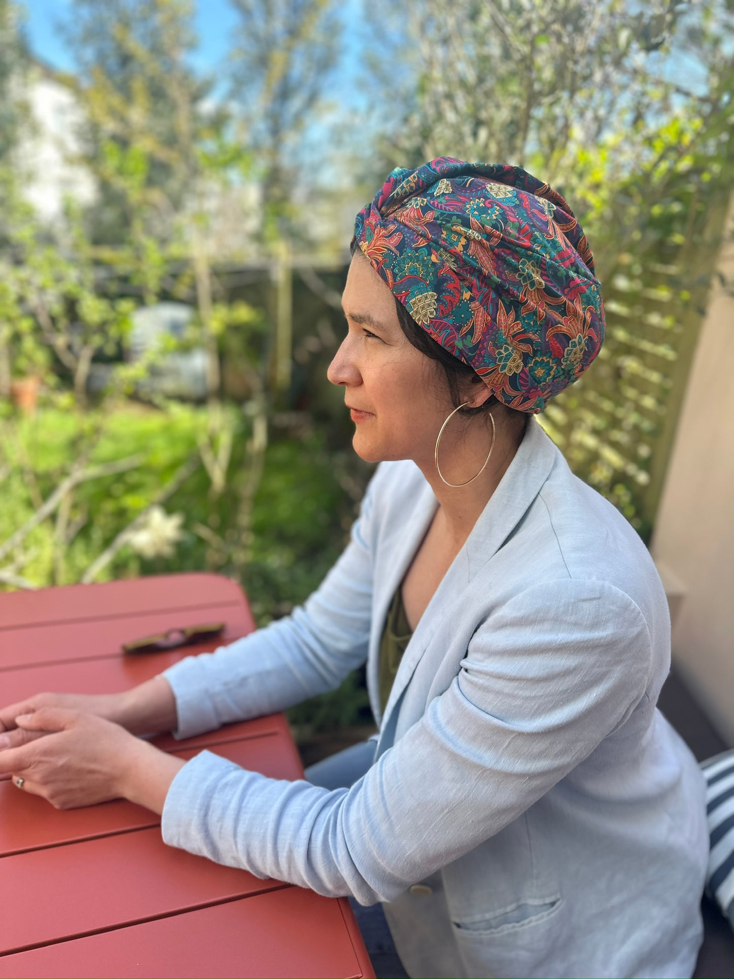 Little Susan Turban Hat - Pineapple Paisley Liberty of London