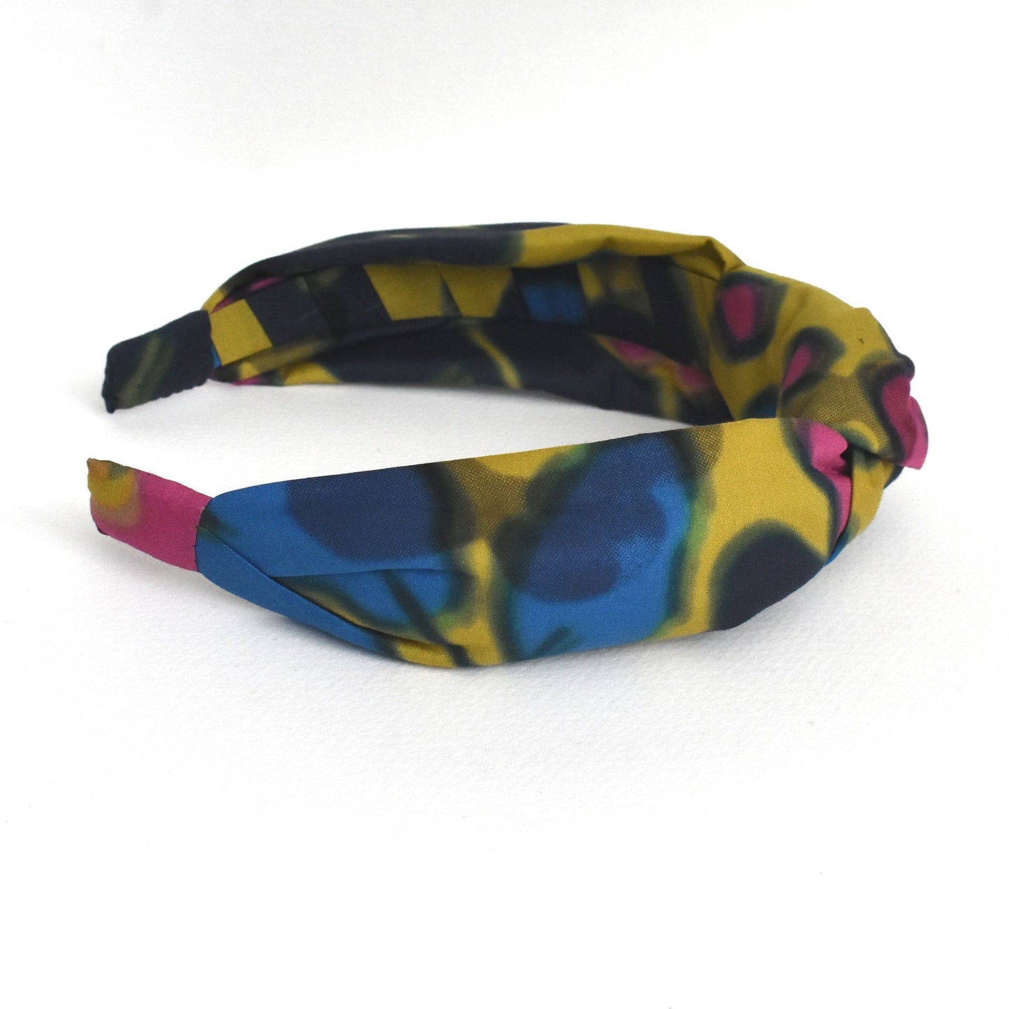 Twisted or Knot Alice band in Betsy Shadow Liberty of London Tana Lawn cotton