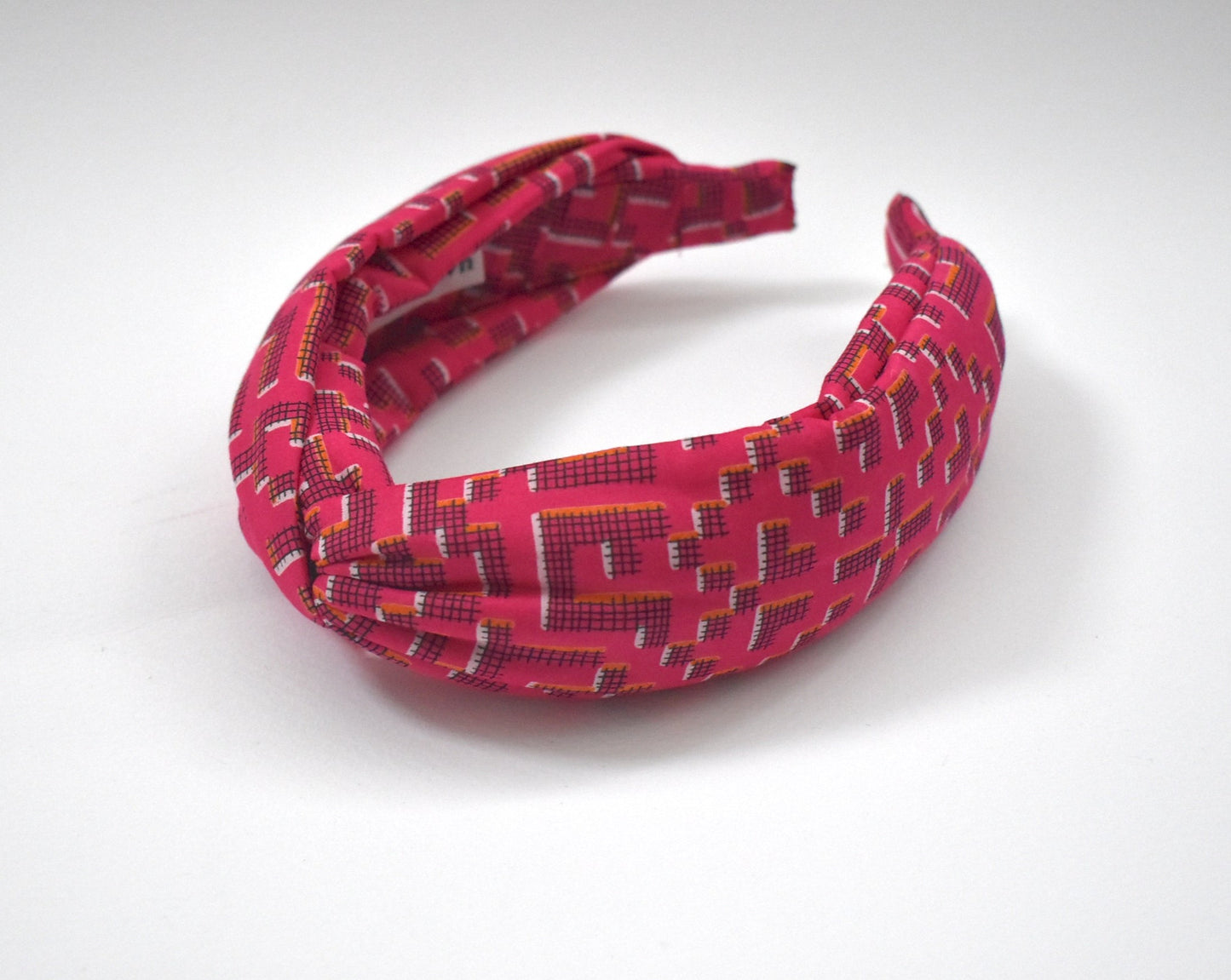 Twisted Alice Headband - Bright Pink Liberty of London Fahad print - Silk & Lawn