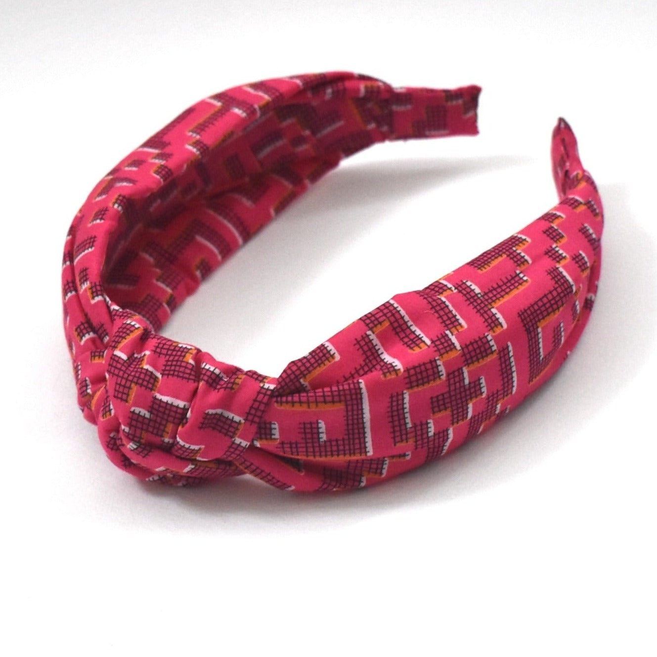 Classic Knot Headband - Liberty of London Pink Farhad Graphic print