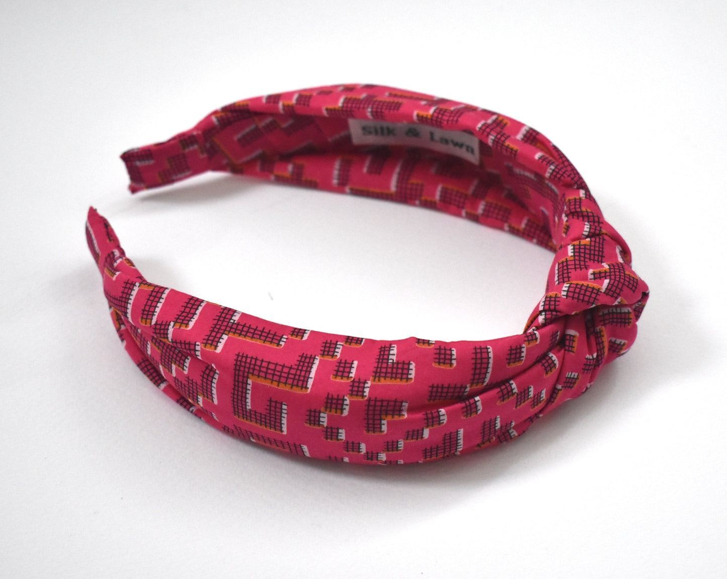 Classic Knot Headband - Liberty of London Pink Farhad Graphic print