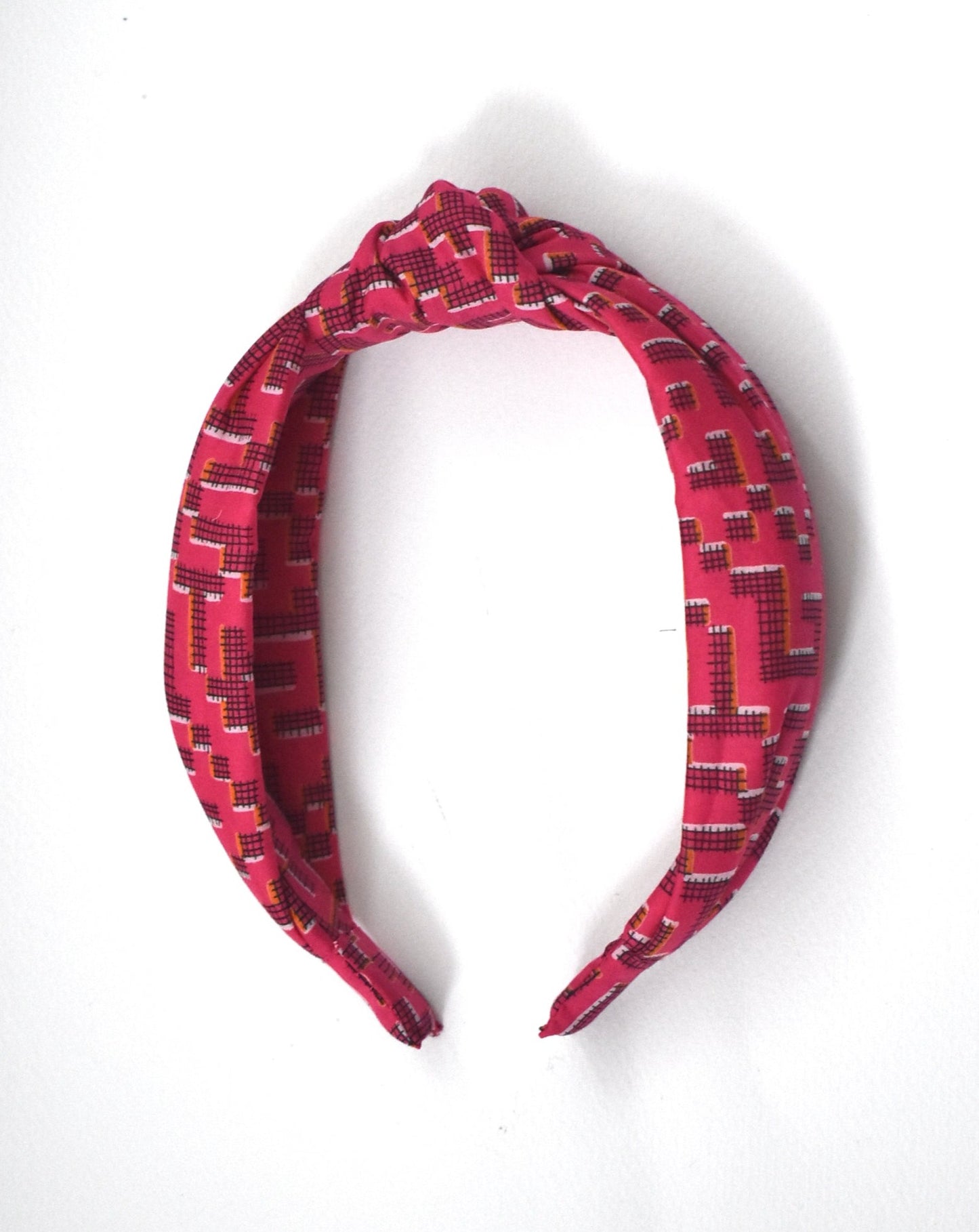Classic Knot Headband - Liberty of London Pink Farhad Graphic print - Silk & Lawn
