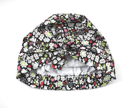 Ladies Turban Hat - Liberty of London Red & Black Floral