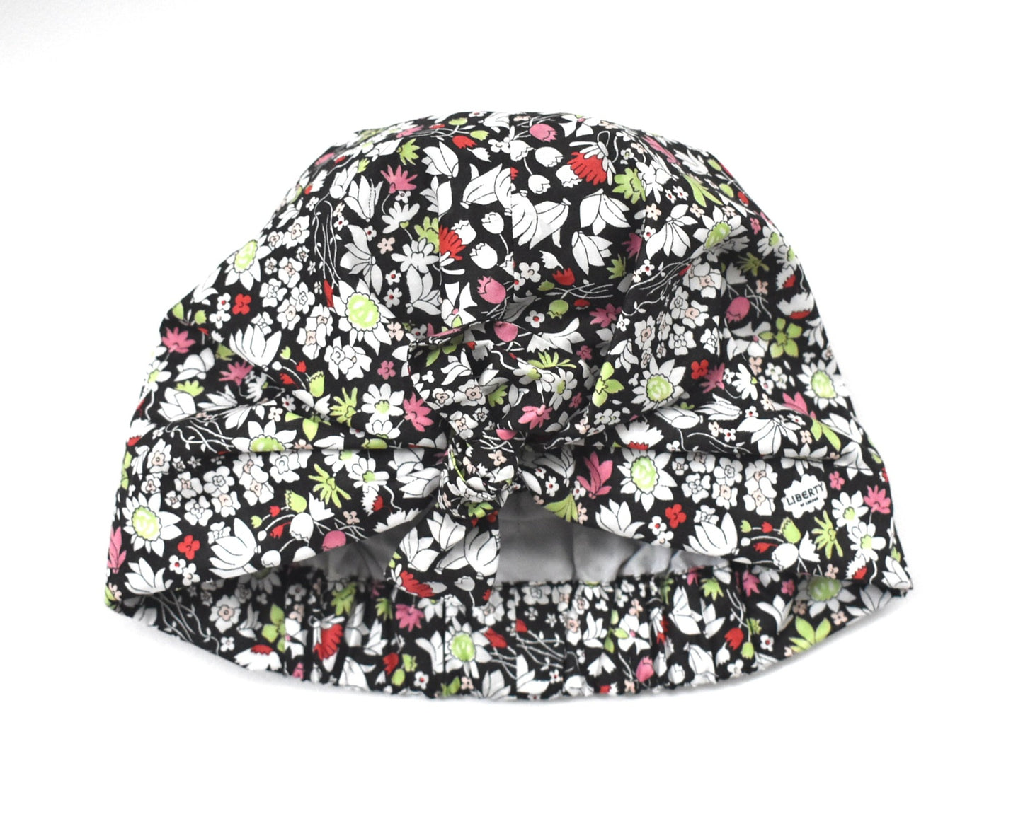 Ladies Turban Hat - Liberty of London Red & Black Floral