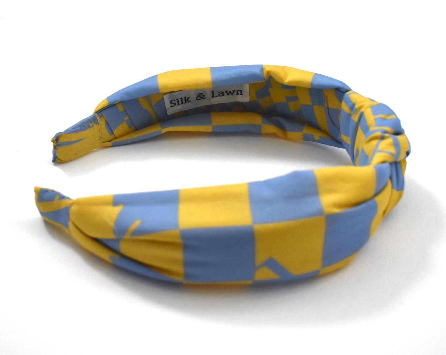 Classic Twist Alice Headband - London Yellow Liberty of Liberty Letters print