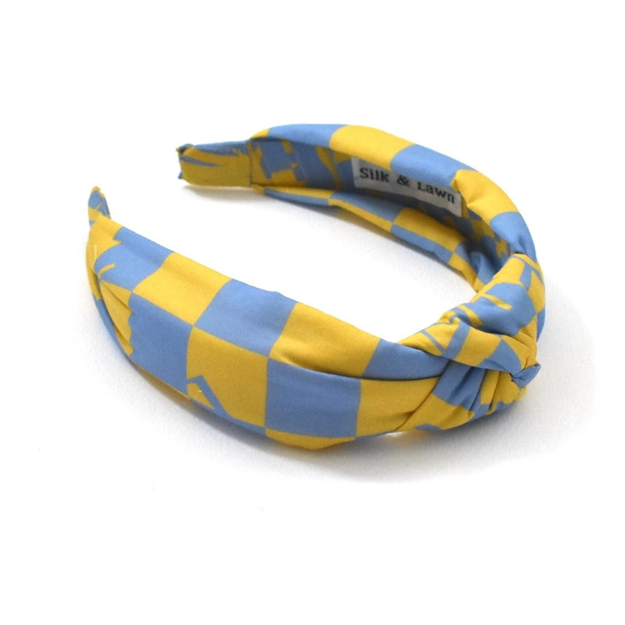 Classic Twist Alice Headband - London Yellow Liberty of Liberty Letters print