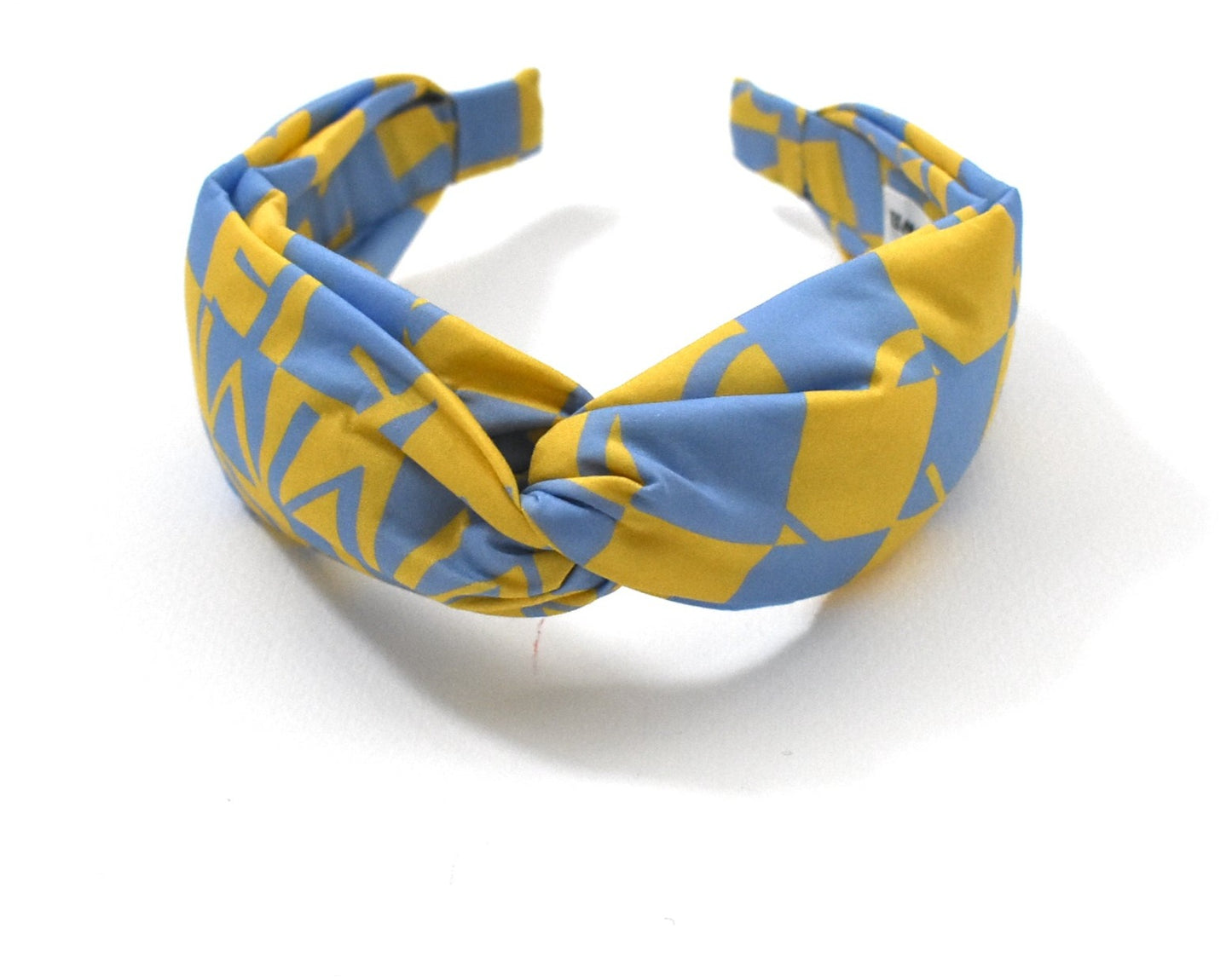 Classic Twist Alice Headband - Liberty of London Yellow Liberty Letters print