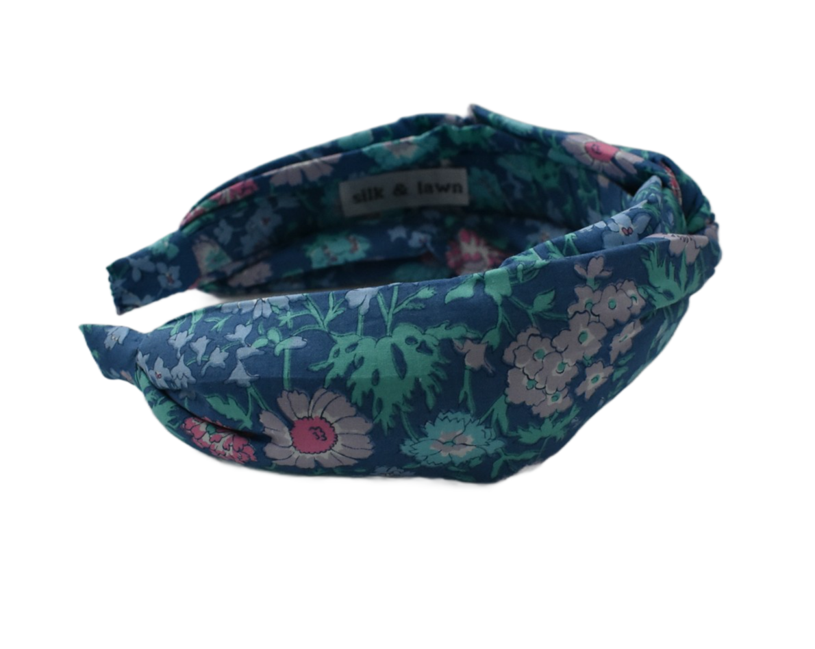Twisted Alice Headband - Vintage Liberty Blue Floral