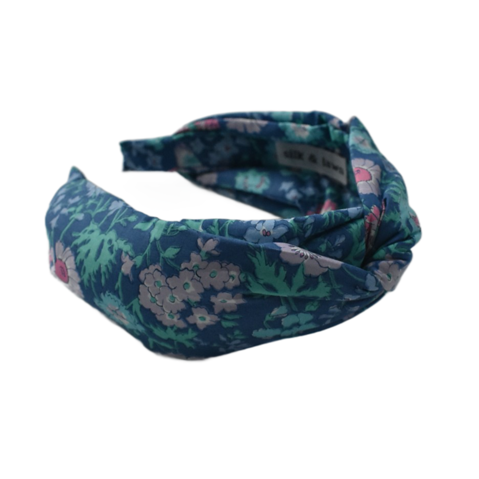 Twisted Alice Headband - Vintage Liberty Blue Floral