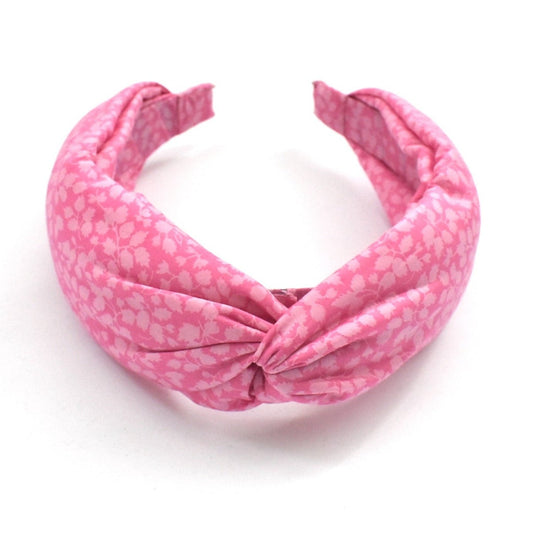 Twisted Alice Headband - Liberty of London Pink Glenjade print
