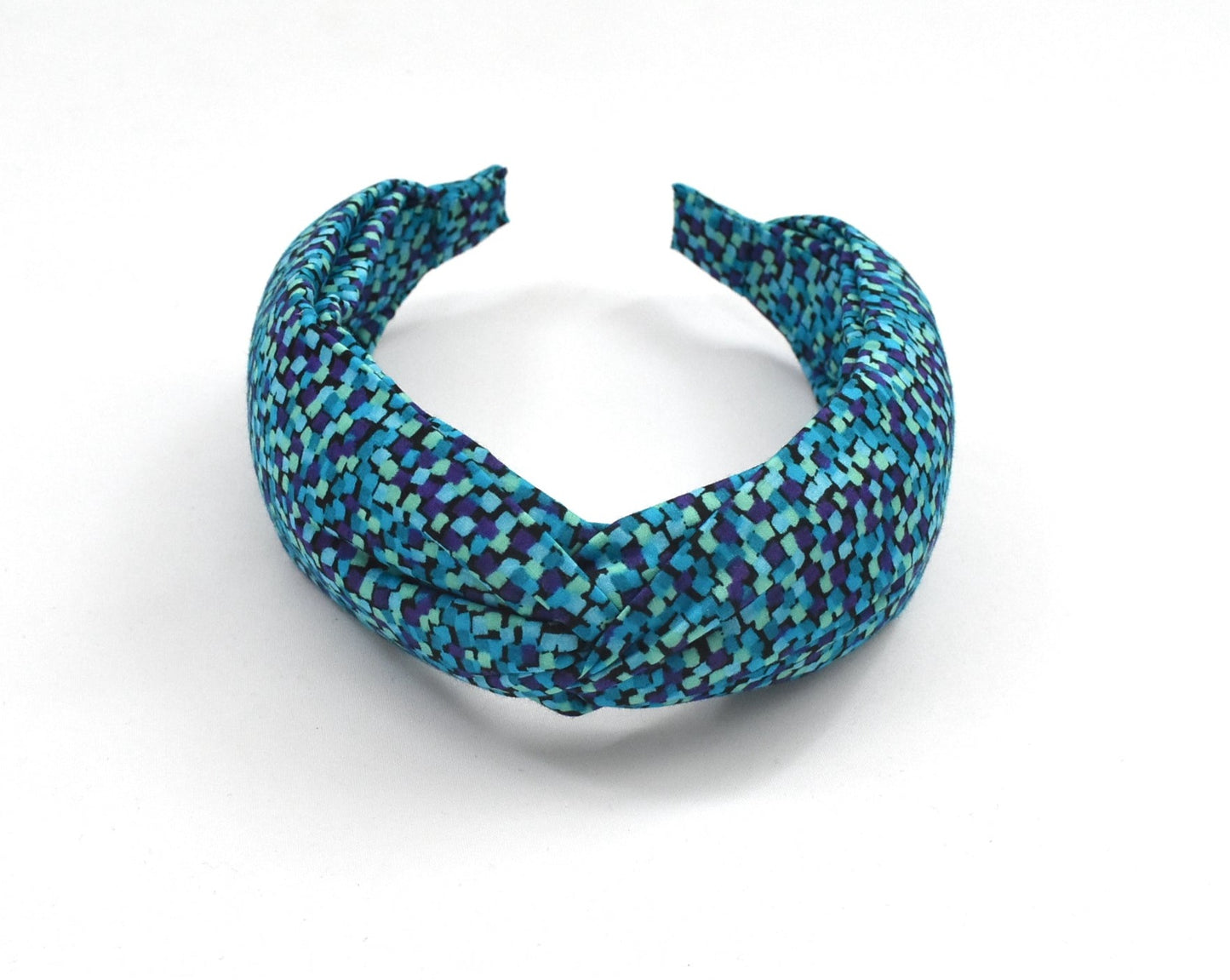 Twisted Alice Headband - Liberty of London Blue Mayhaze print