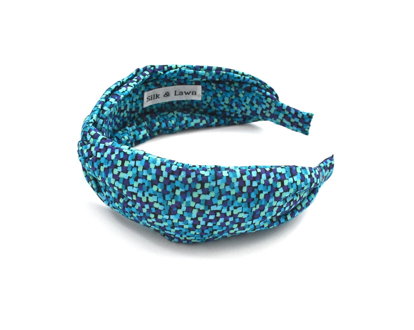 Twisted Alice Headband - Liberty of London Blue Mayhaze print