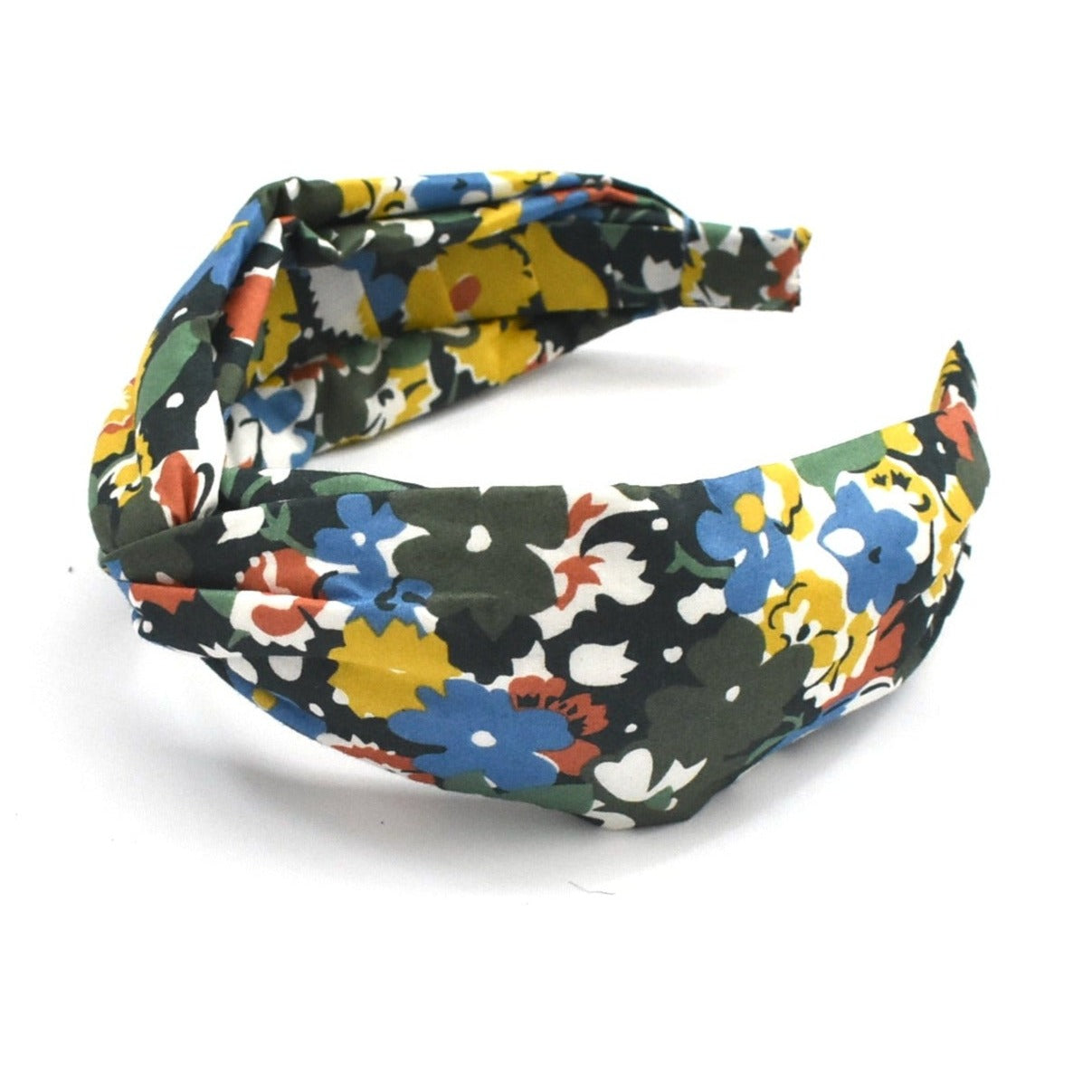 Twisted Alice Headband - Liberty of London Green Floral print