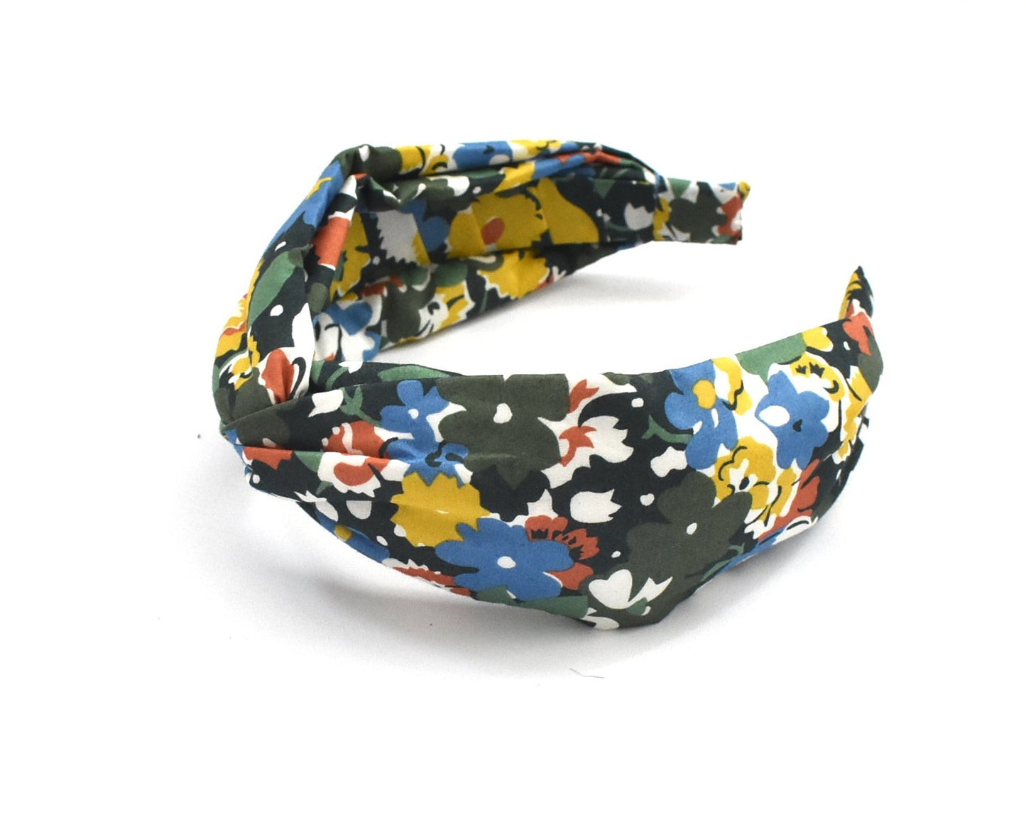 Twisted Alice Headband - Liberty of London Green floral print