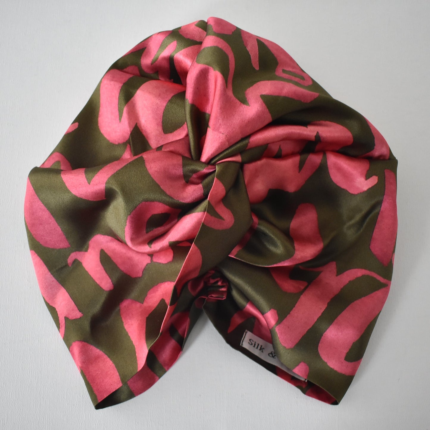 Little Susan Twisted Silk Turban & Head wrap - Liberty of London LOVE WORDS Belgravia Silk Satin