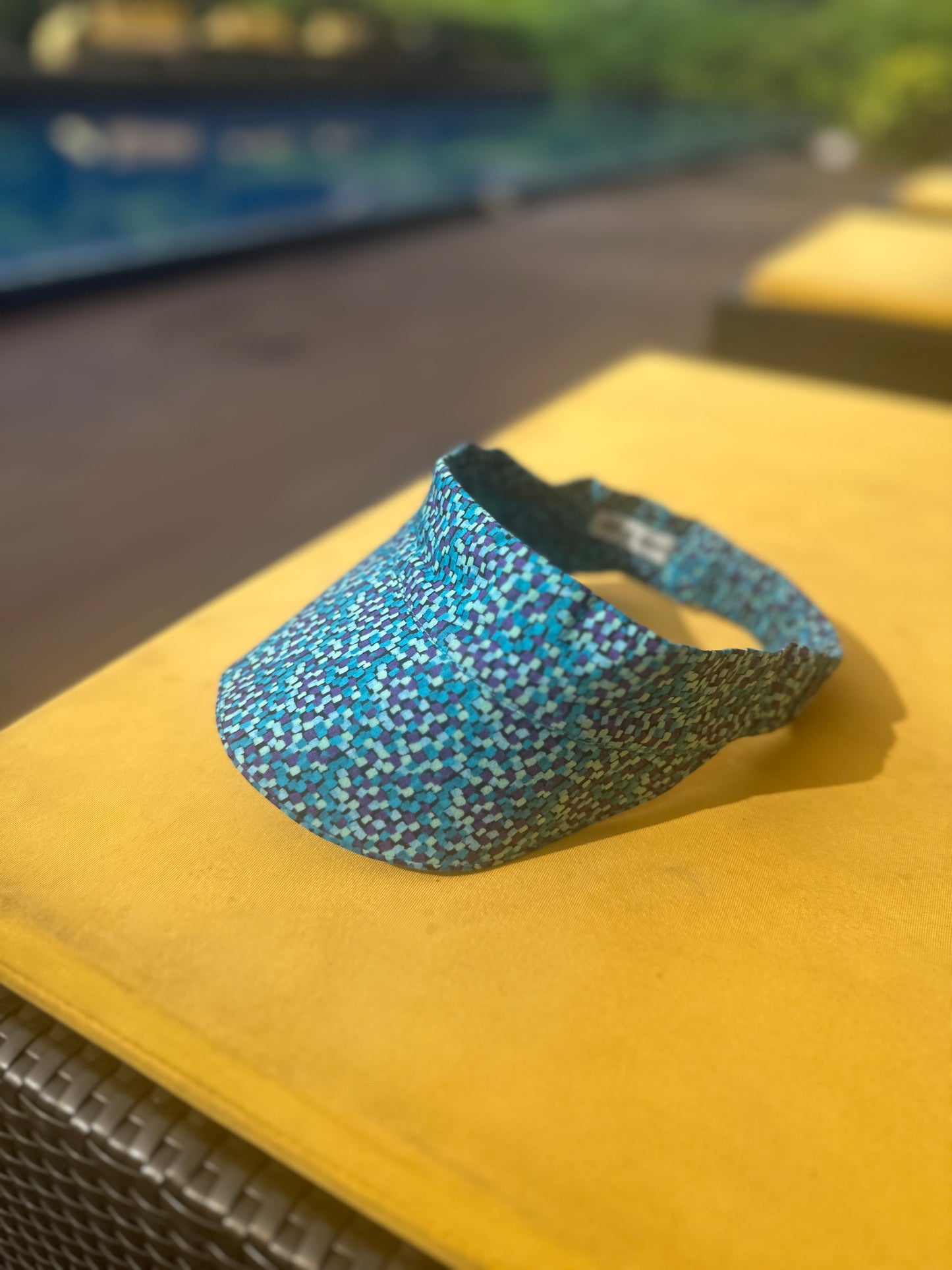 Sun Visor in Liberty of London Blue Mayhaze print