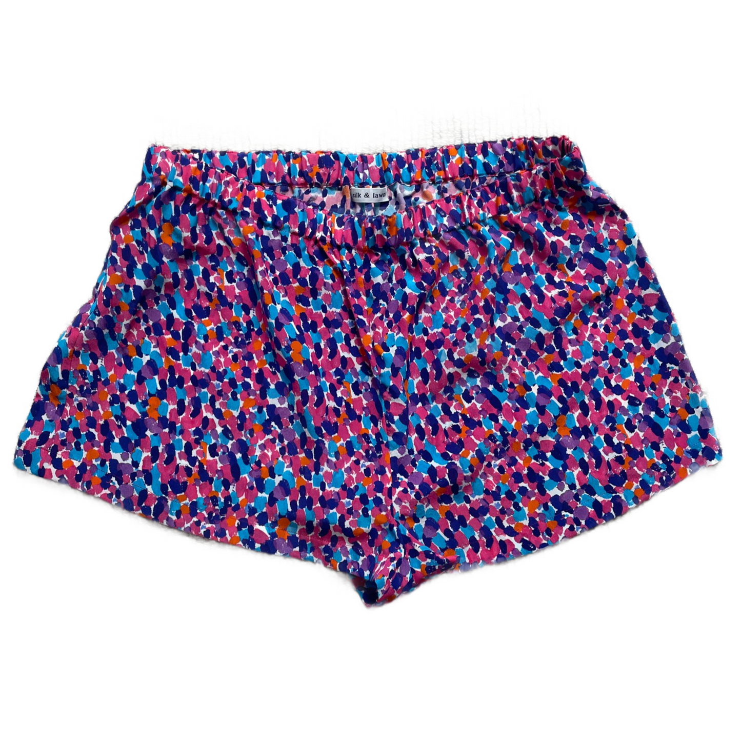 Classic Silk Pyjama Shorts - Liberty London Artist Silk Crepe - Pink Morning Dew