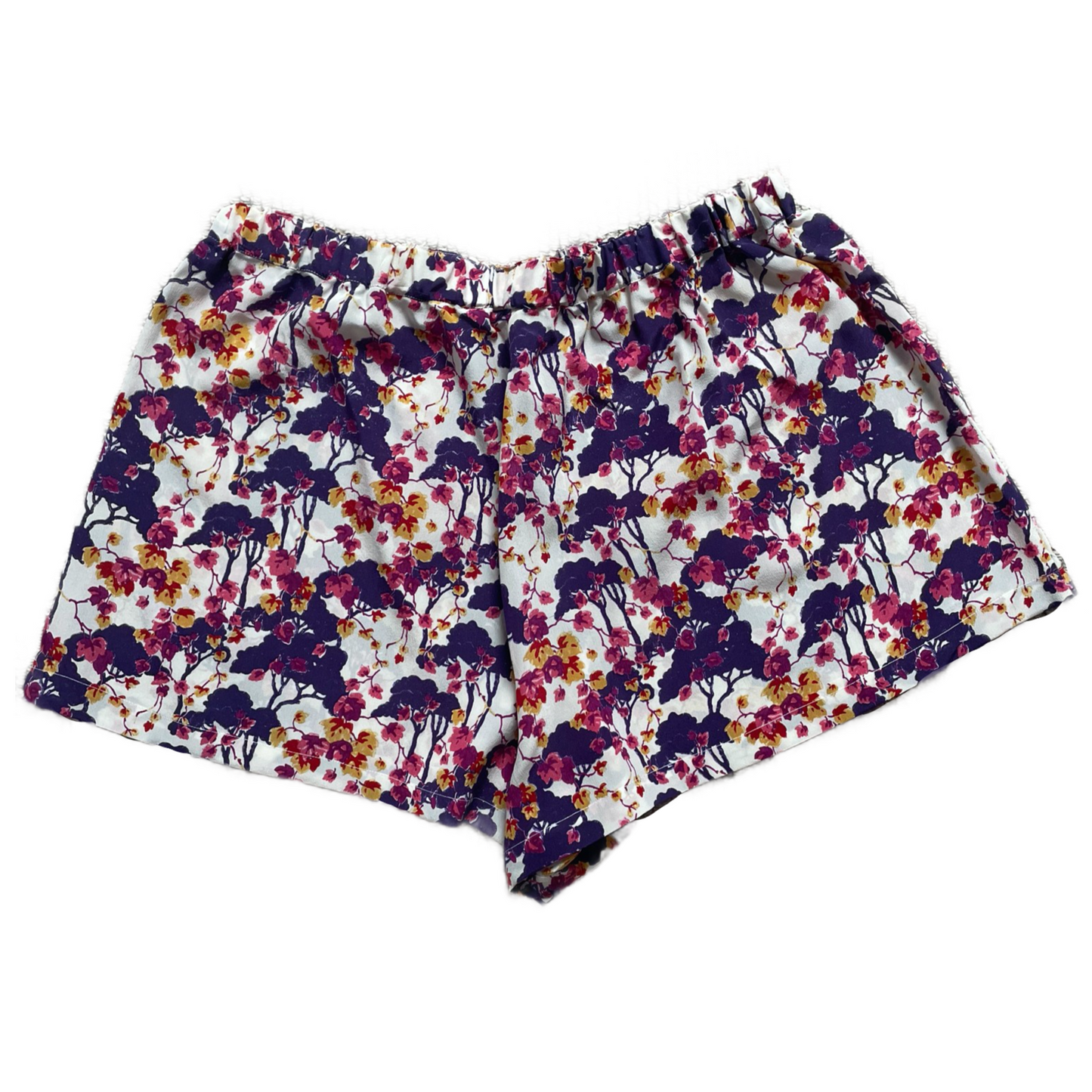 Classic Silk Pyjama Shorts - Liberty London Artist Silk Crepe - Ombrellino
