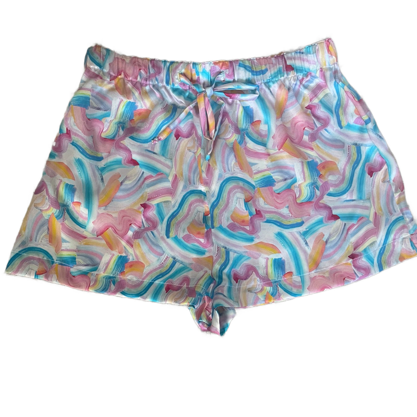 Classic Silk Pyjama Shorts - Liberty London Artist Silk Satin - Grafitti
