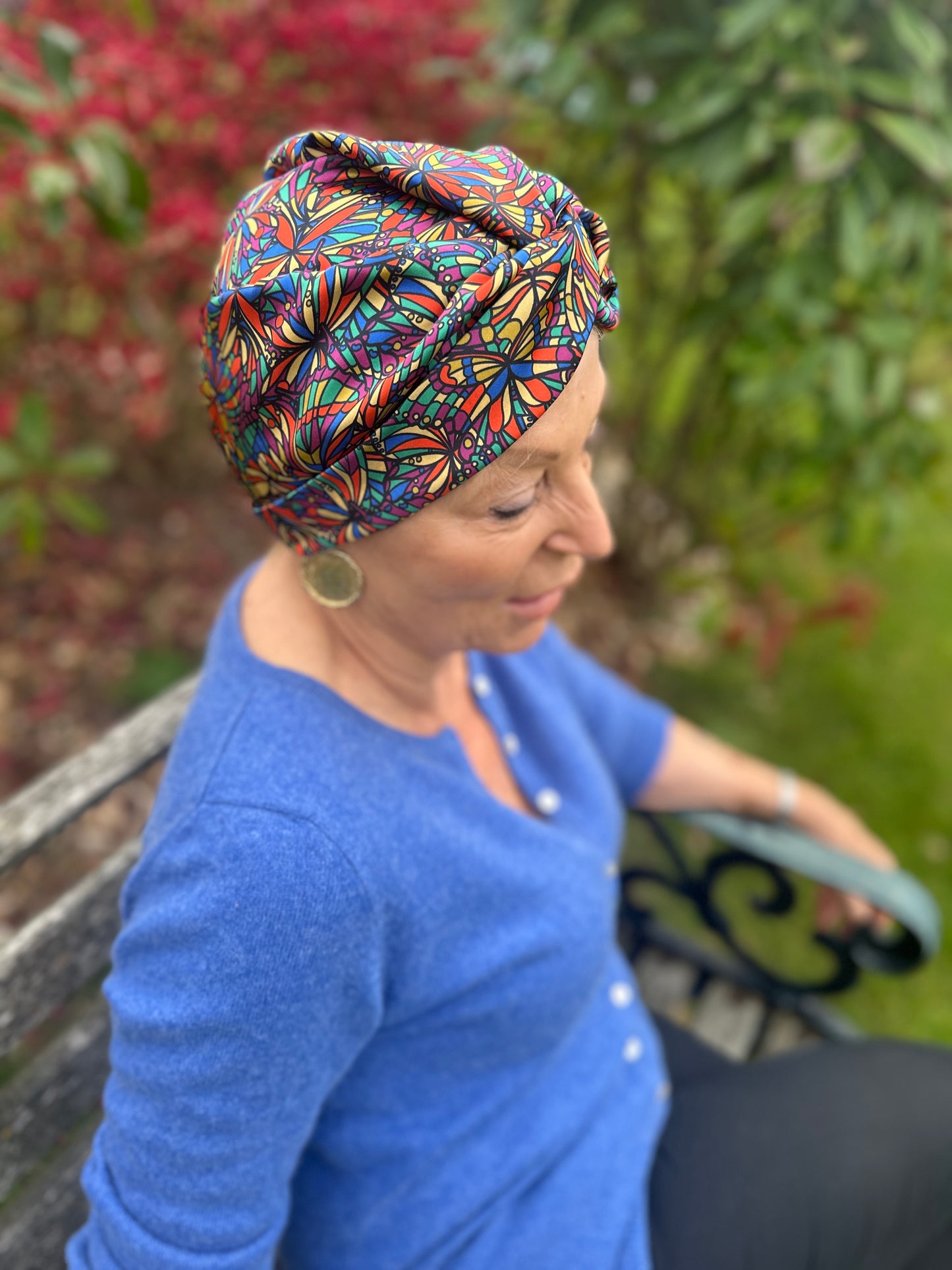 Little Susan Twisted Silk Turban & Head wrap - Liberty of London Jewel print in  Belgravia Silk Satin