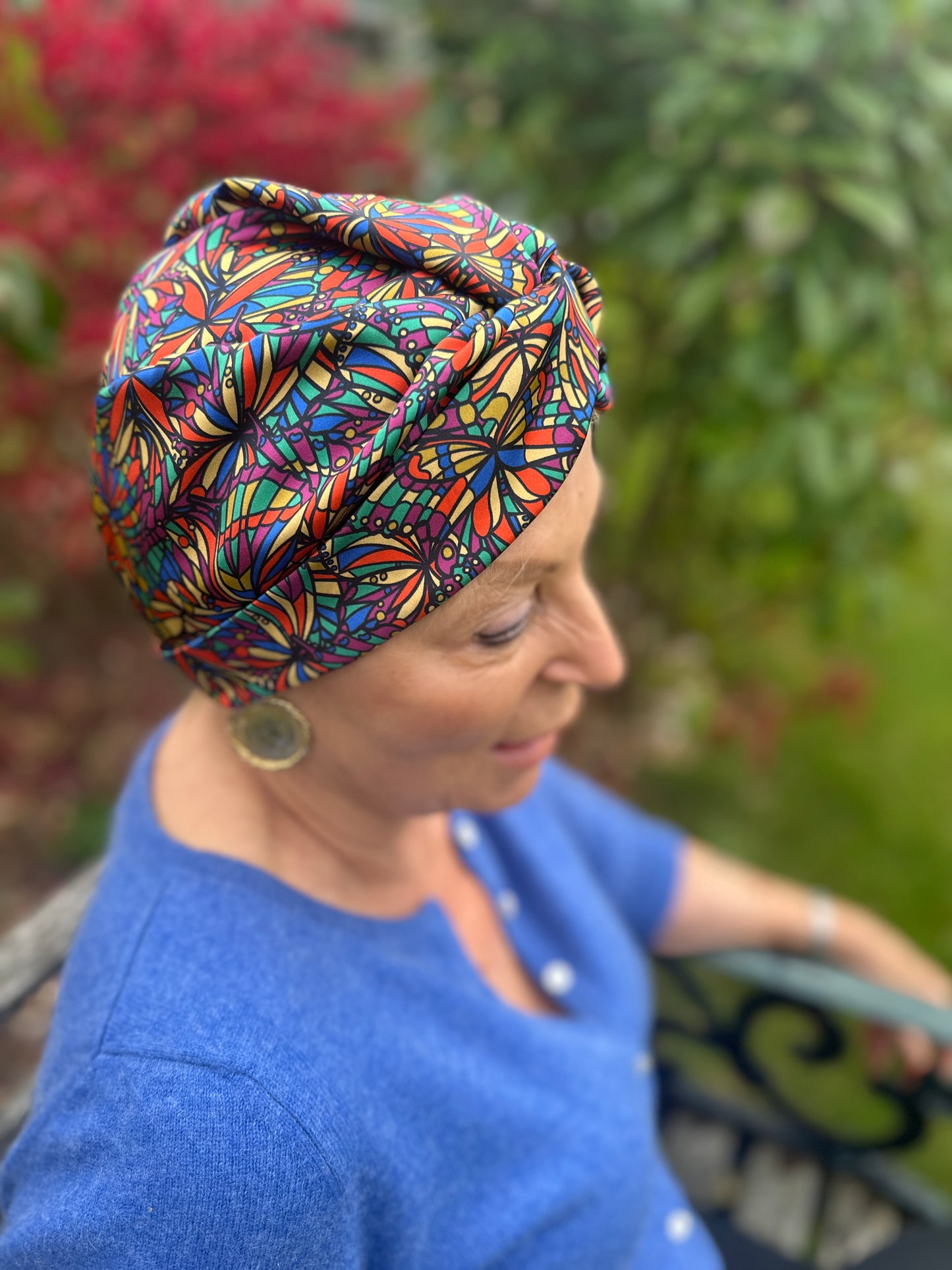 Little Susan Twisted Silk Turban & Head wrap - Liberty of London Jewel print in  Belgravia Silk Satin