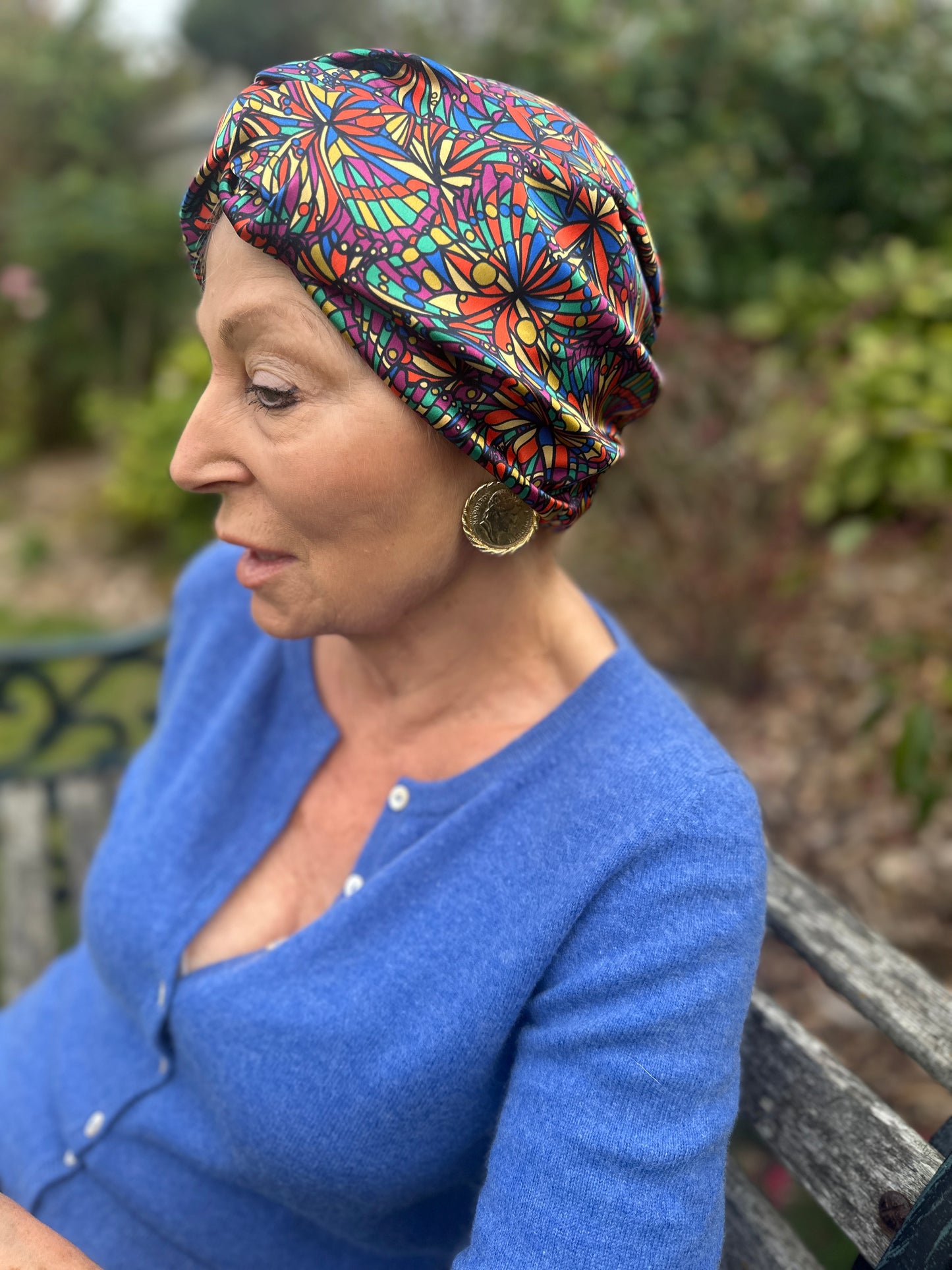 Little Susan Twisted Silk Turban & Head wrap - Liberty of London Jewel print in  Belgravia Silk Satin