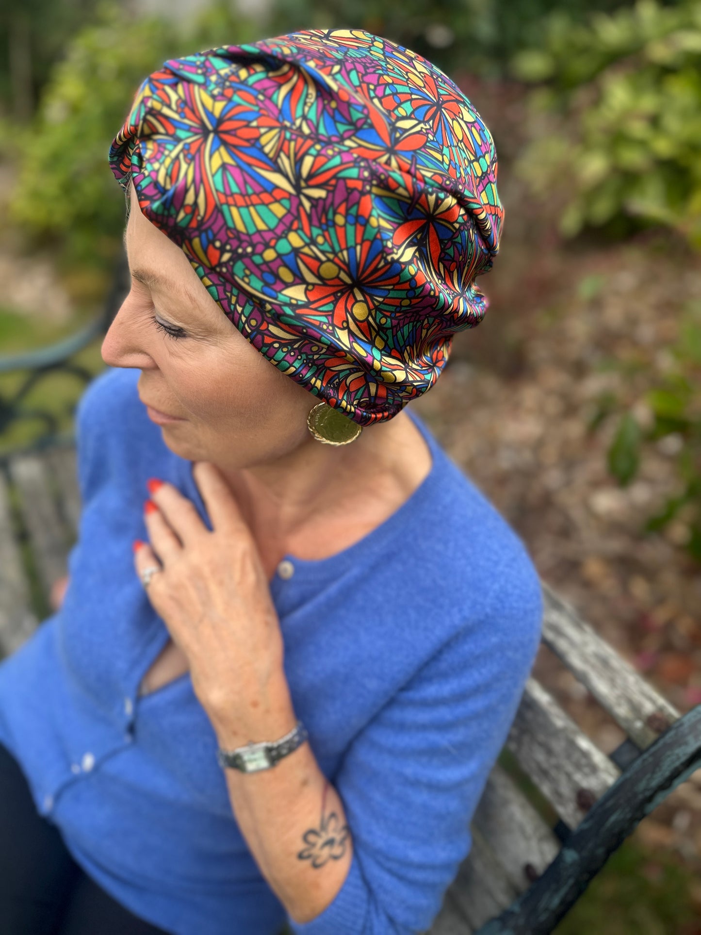 Little Susan Twisted Silk Turban & Head wrap - Liberty of London Jewel print in  Belgravia Silk Satin