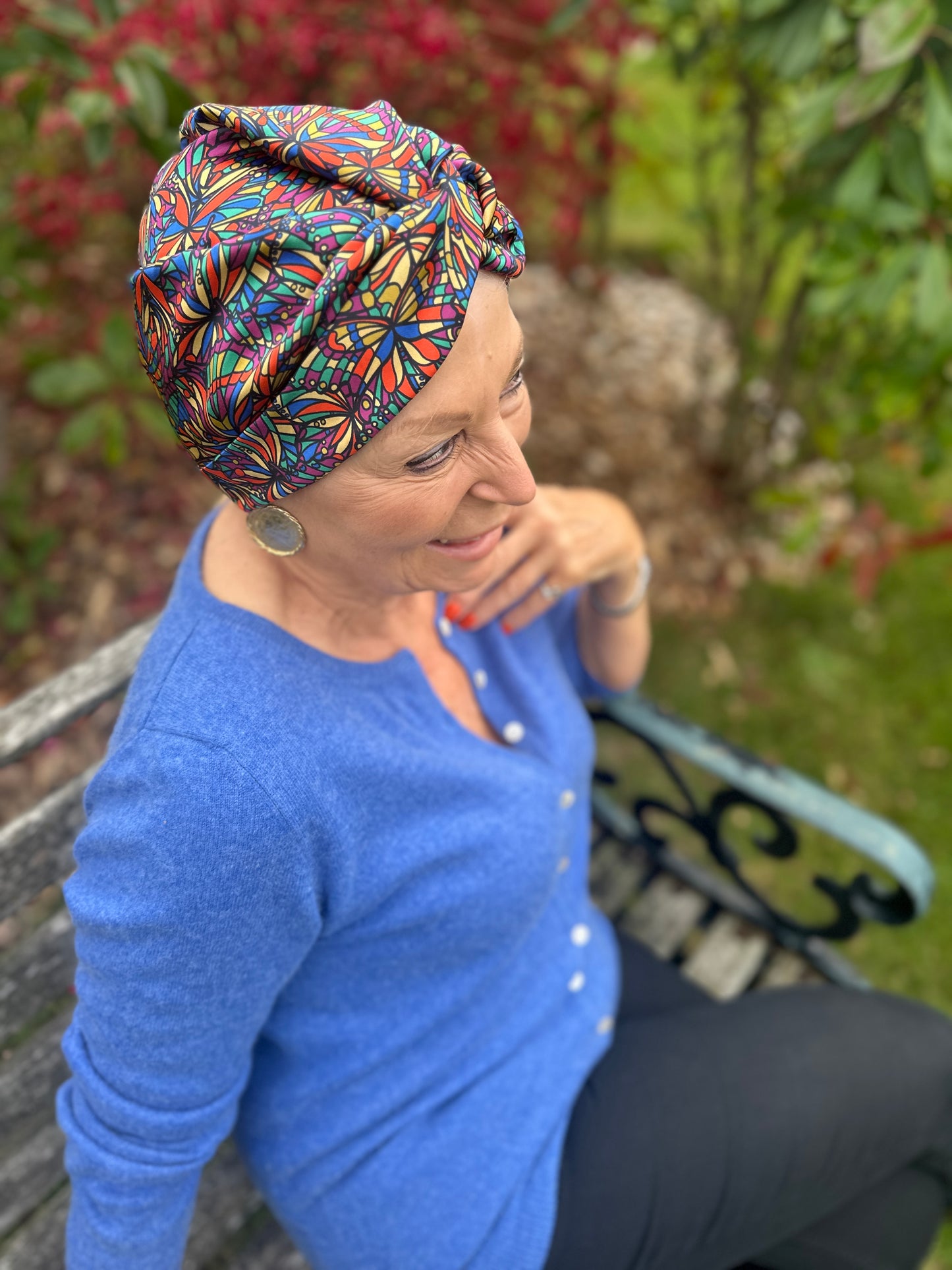 Little Susan Twisted Silk Turban & Head wrap - Liberty of London Jewel print in  Belgravia Silk Satin
