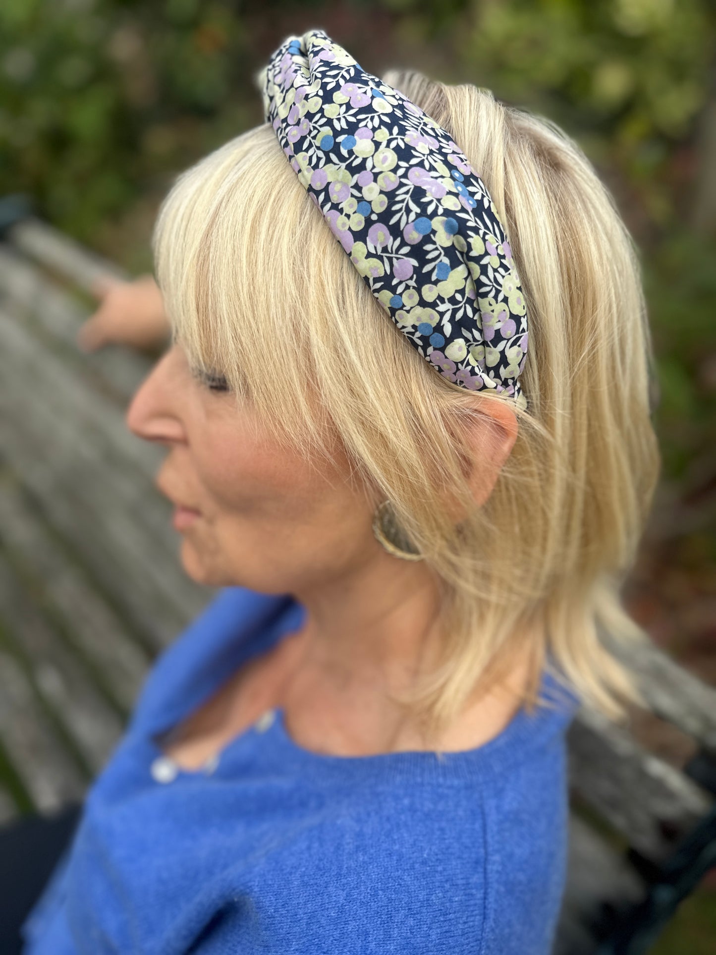 Twisted Alice Headband - Liberty of London Purple Wiltshire