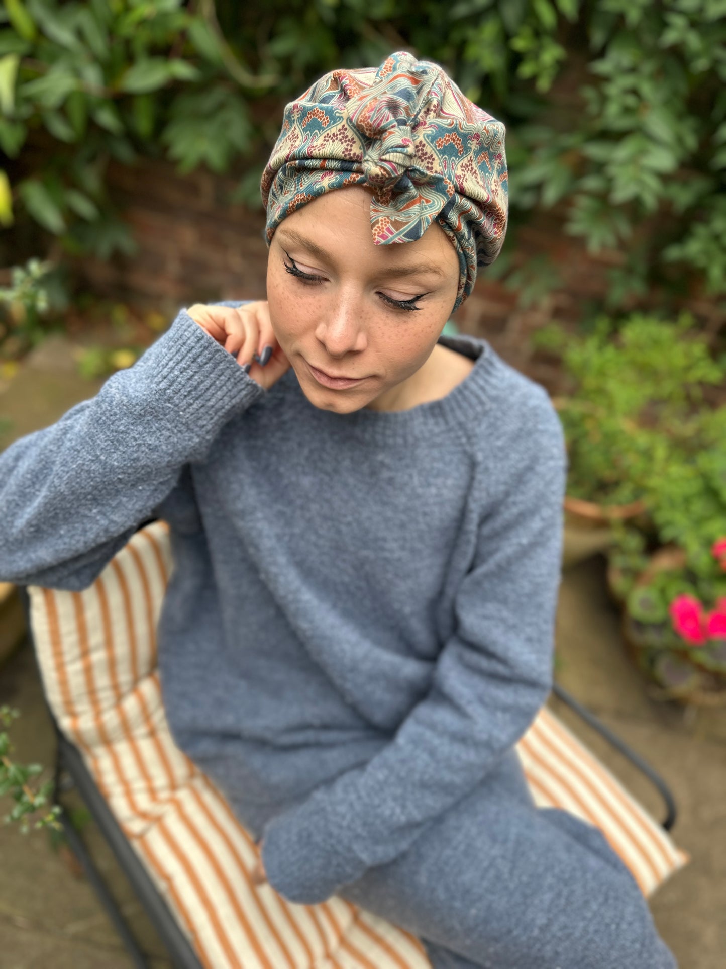 Ladies Turban Hat - Brown Winter Ilanthe William Morris Liberty of London