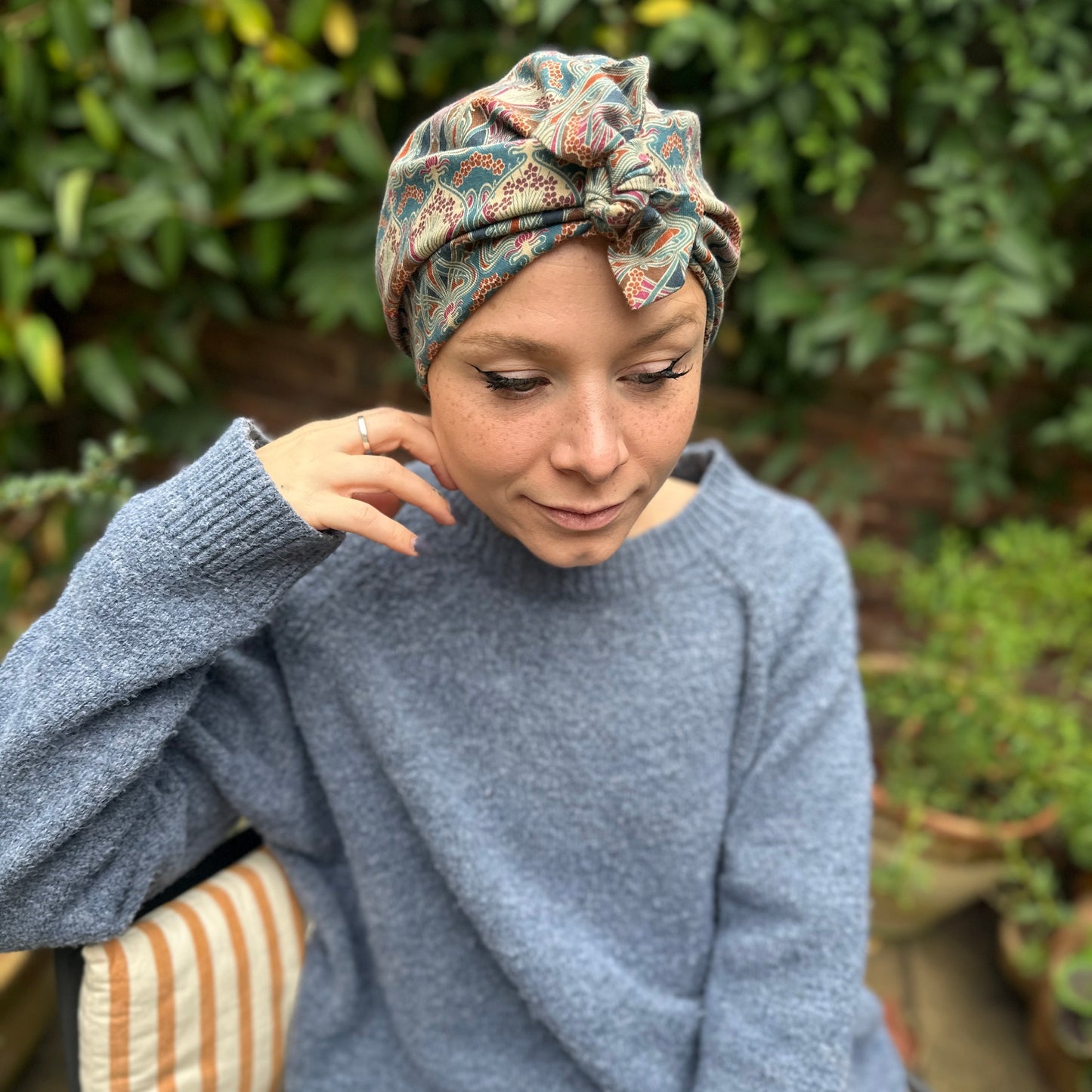 Ladies Turban Hat - Brown Winter Ilanthe William Morris Liberty of London