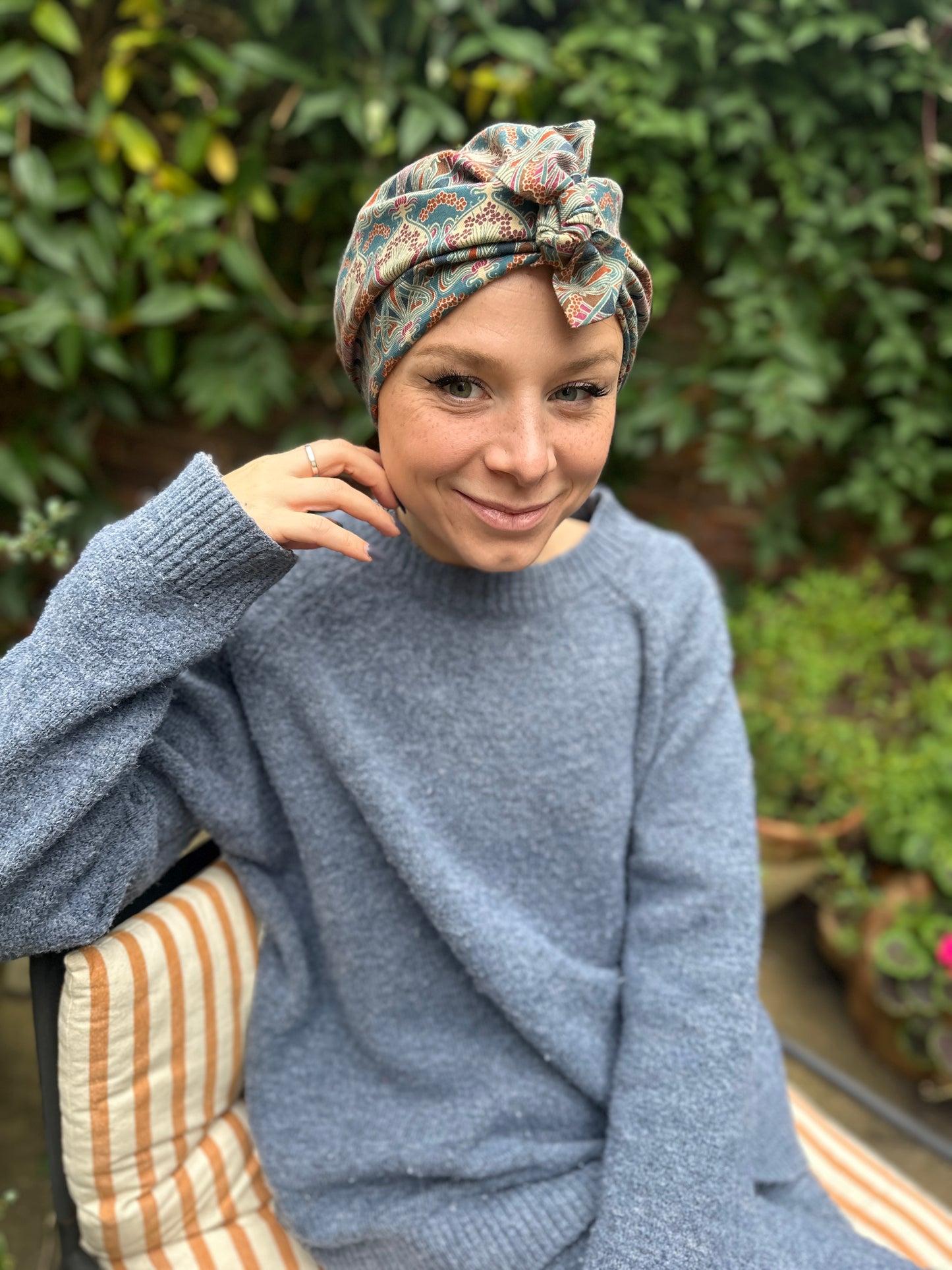 Ladies Turban Hat - Brown Winter Ilanthe William Morris Liberty of London
