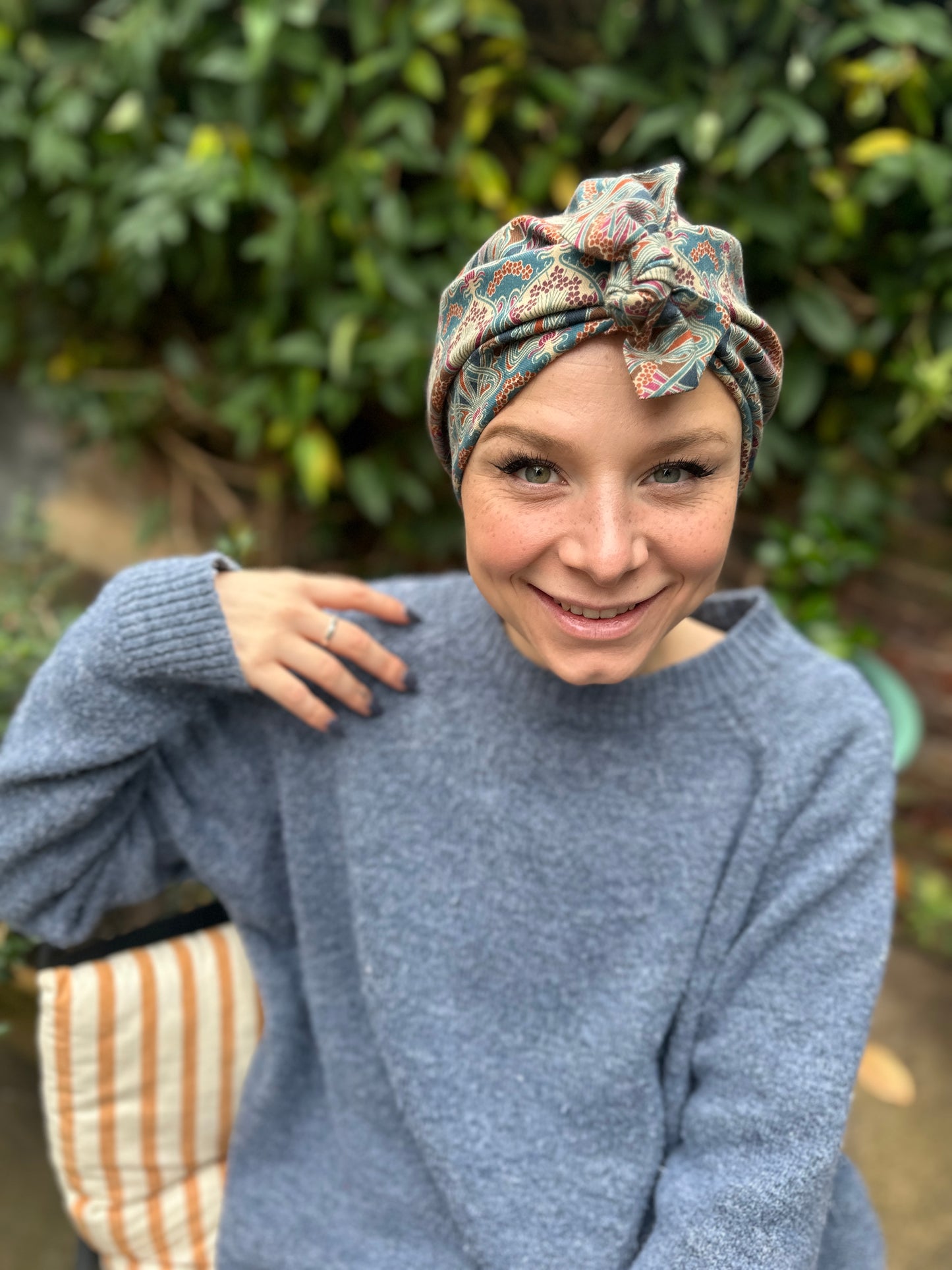 Ladies Turban Hat - Brown Winter Ilanthe William Morris Liberty of London