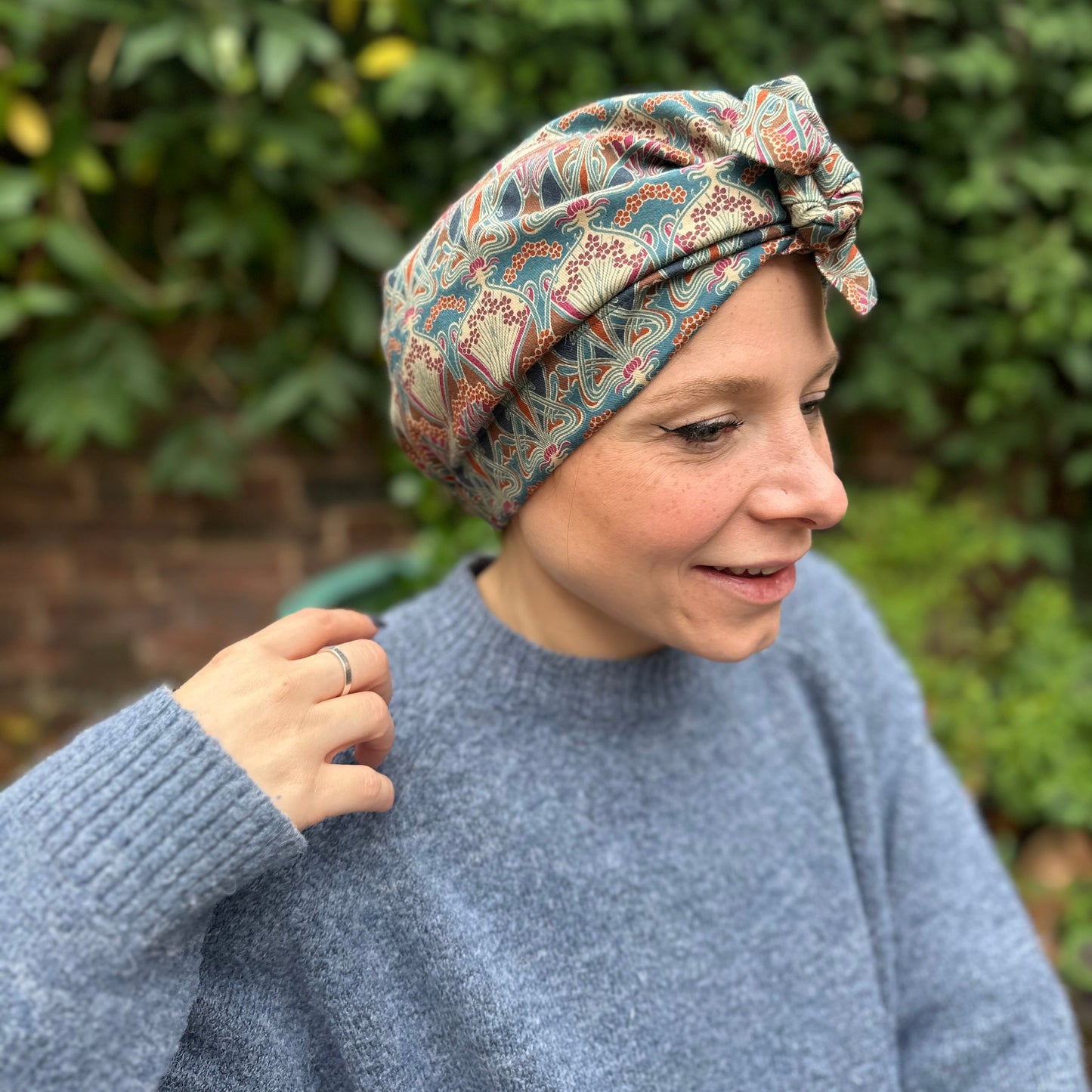 Ladies Turban Hat - Brown Winter Ilanthe William Morris Liberty of London