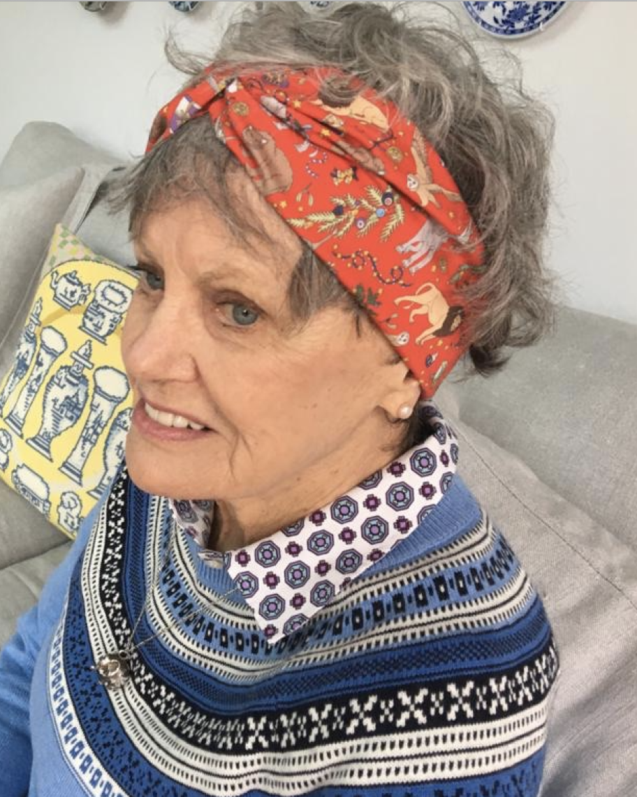 Ladies Twisted Turban hairband and neck scarf - Christmas Animal Liberty of London - Tot Knots of Brighton