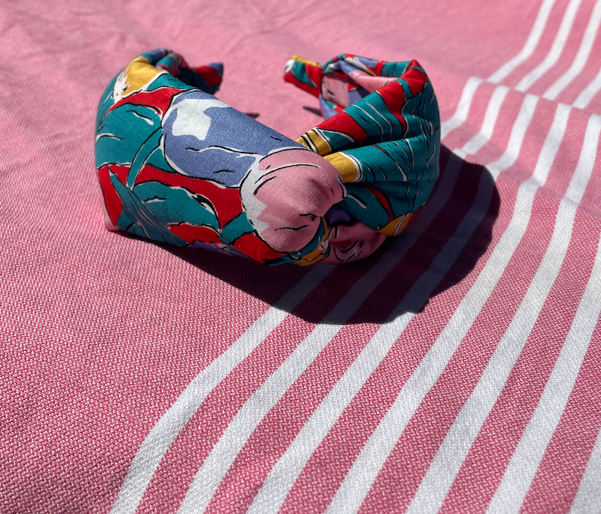 Twisted Alice Headband - Vintage Tulip Liberty of London Bright Floral print