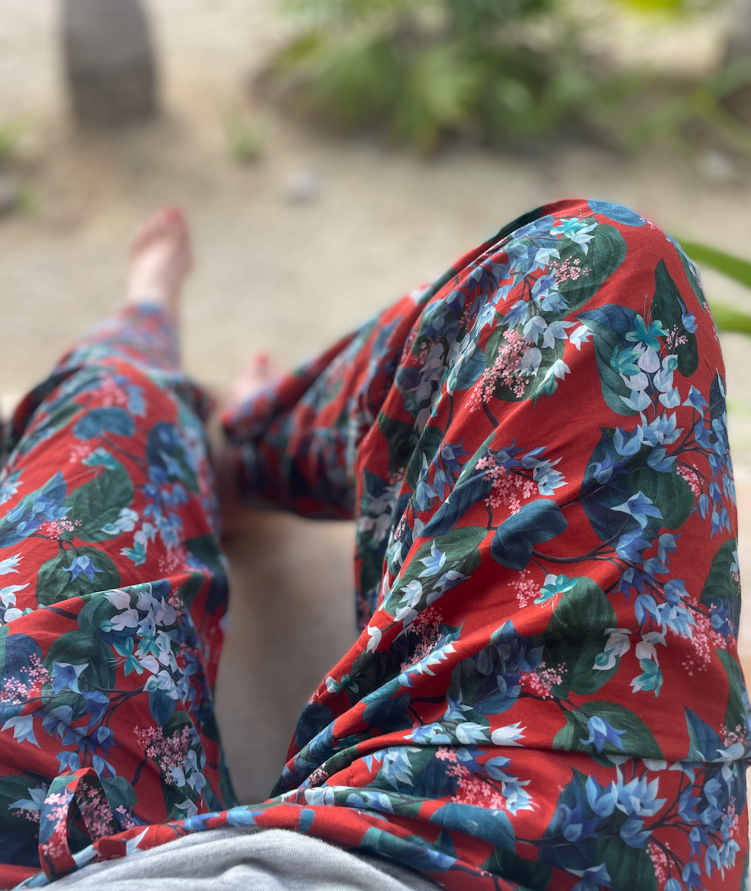 Classic Pyjama bottoms - Liberty London - red floral print