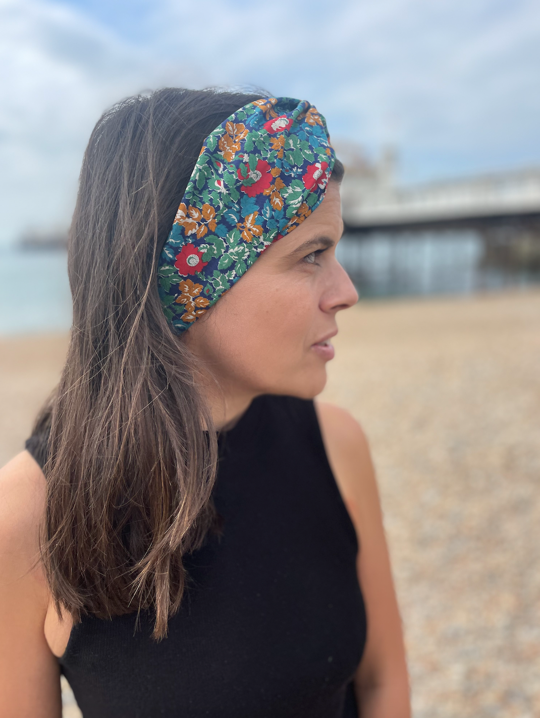 Twisted Turban Headband - Vintage Liberty Camilla - floral print