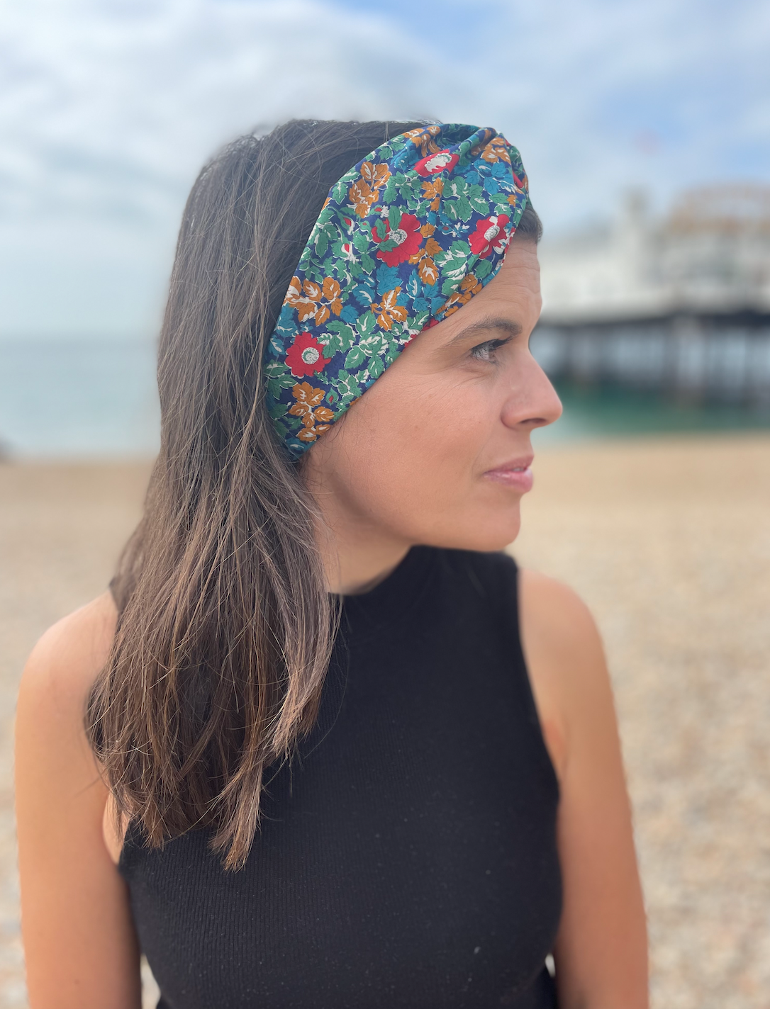 Twisted Turban Headband - Vintage Liberty Camilla - floral print