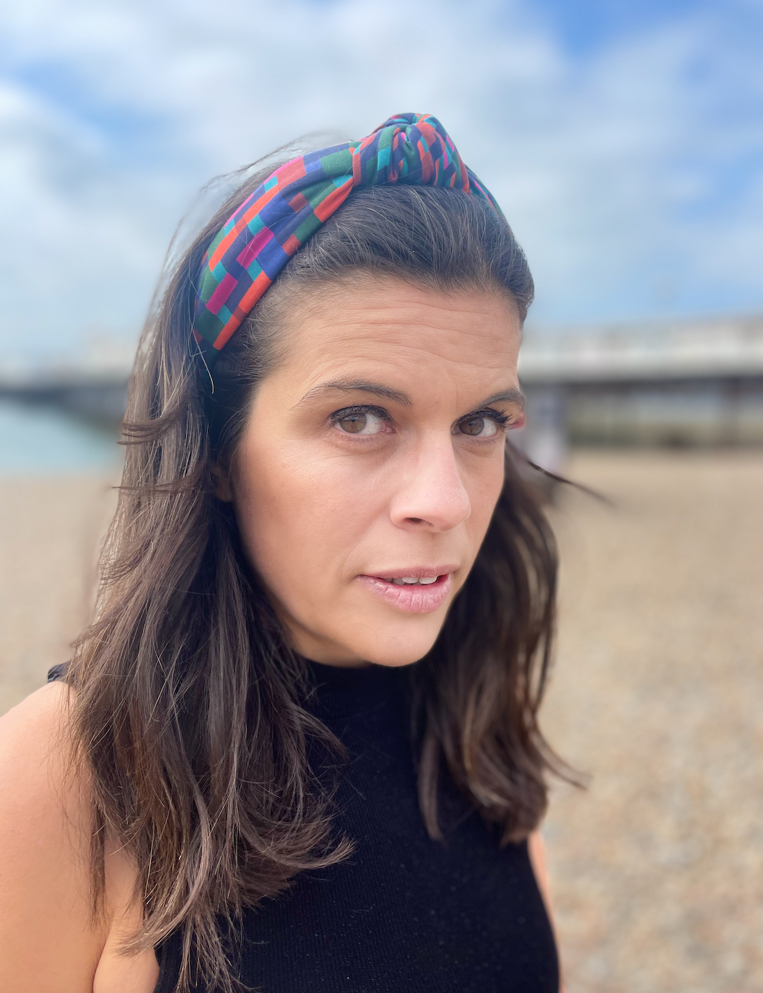 Classic Knot Headband - Liberty of London Ziggy Graphic print