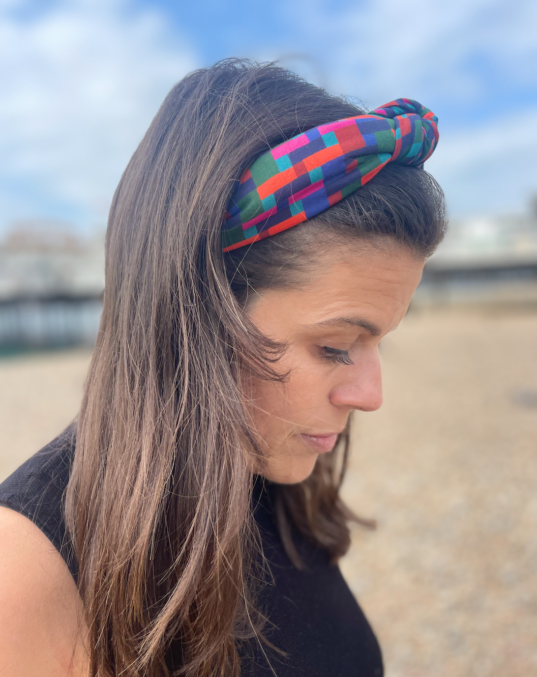 Classic Knot Headband - Liberty of London Ziggy Graphic print
