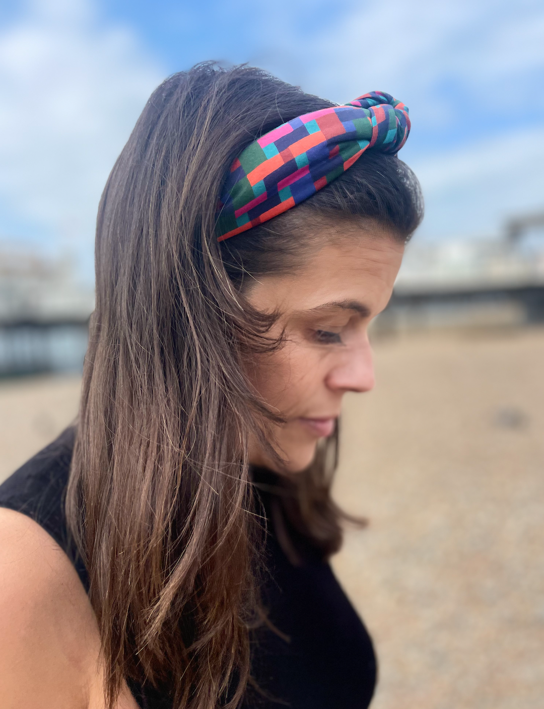 Classic Knot Headband - Liberty of London Ziggy Graphic print