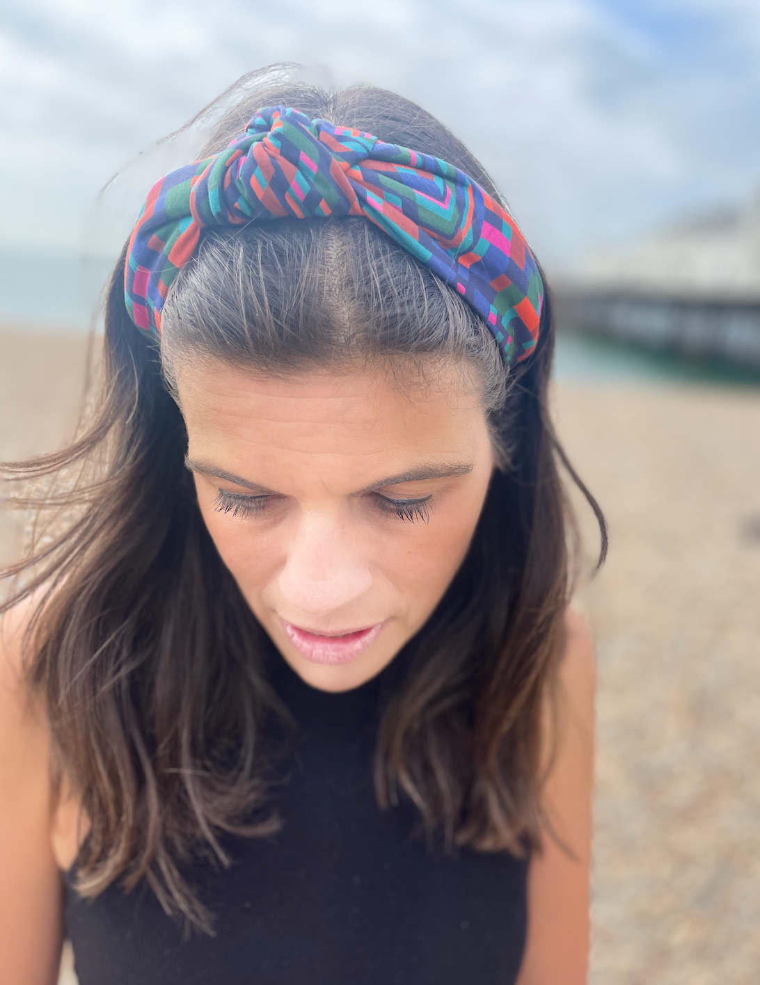 Classic Knot Headband - Liberty of London Ziggy Graphic print