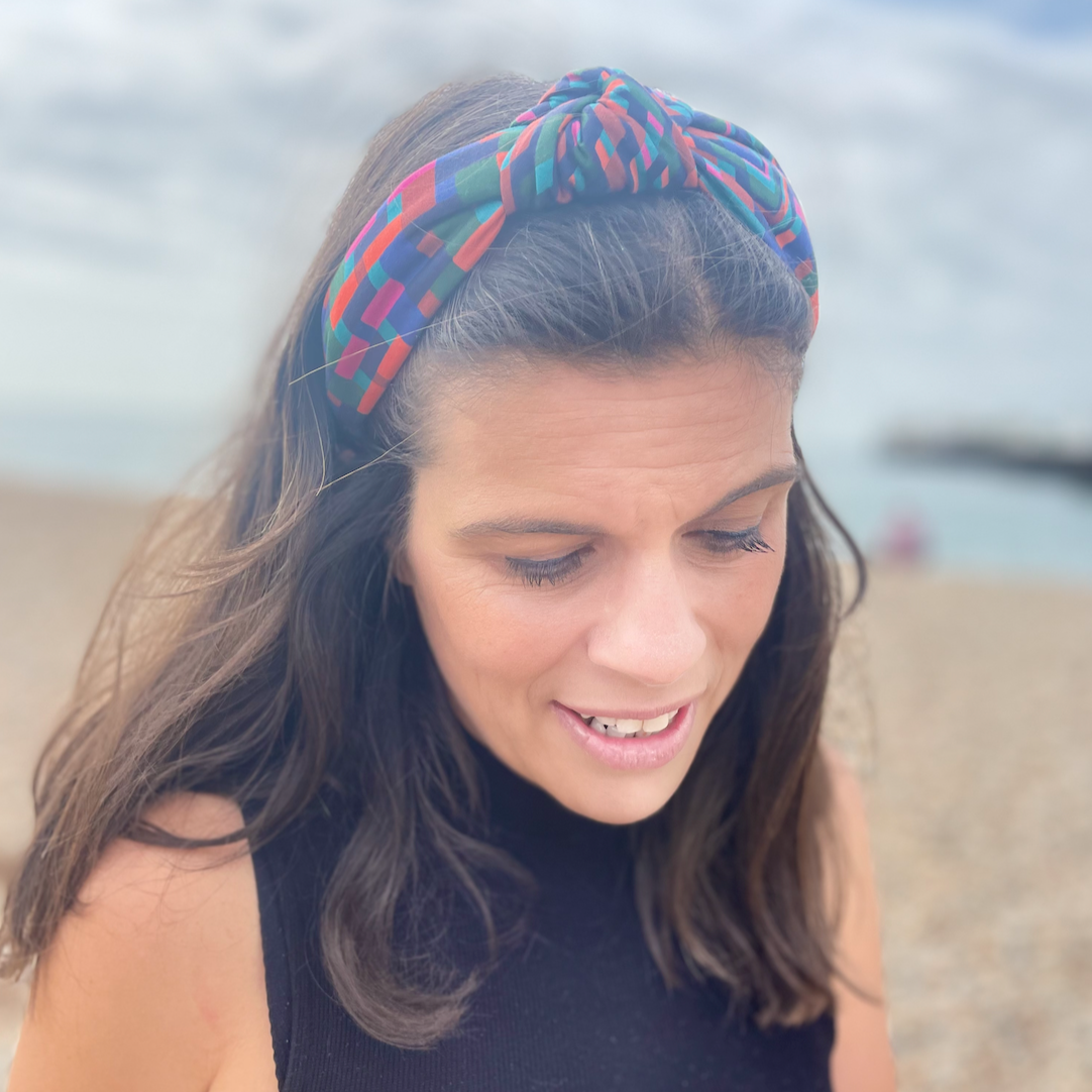 Classic Knot Headband - Liberty of London Ziggy Graphic print
