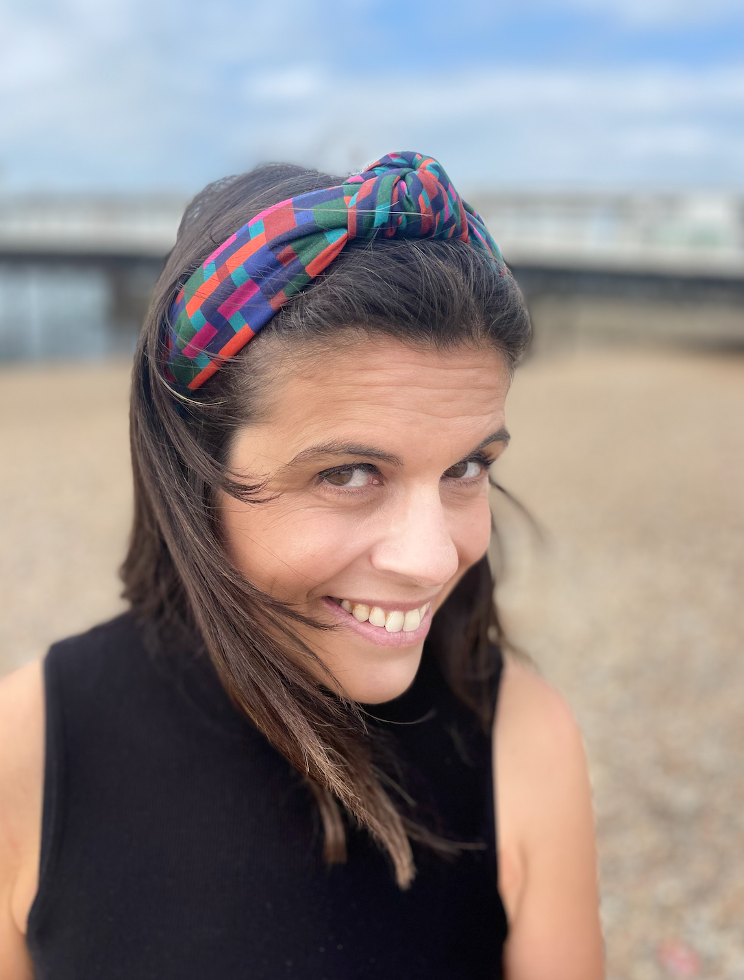 Classic Knot Headband - Liberty of London Ziggy Graphic print