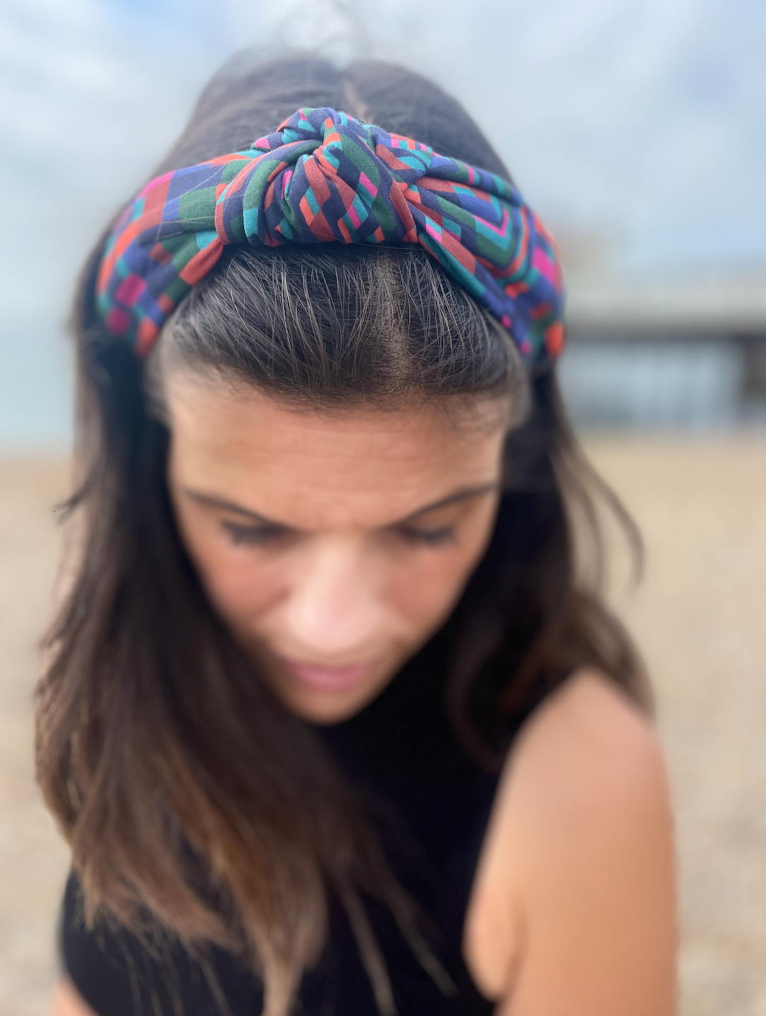 Classic Knot Headband - Liberty of London Ziggy Graphic print