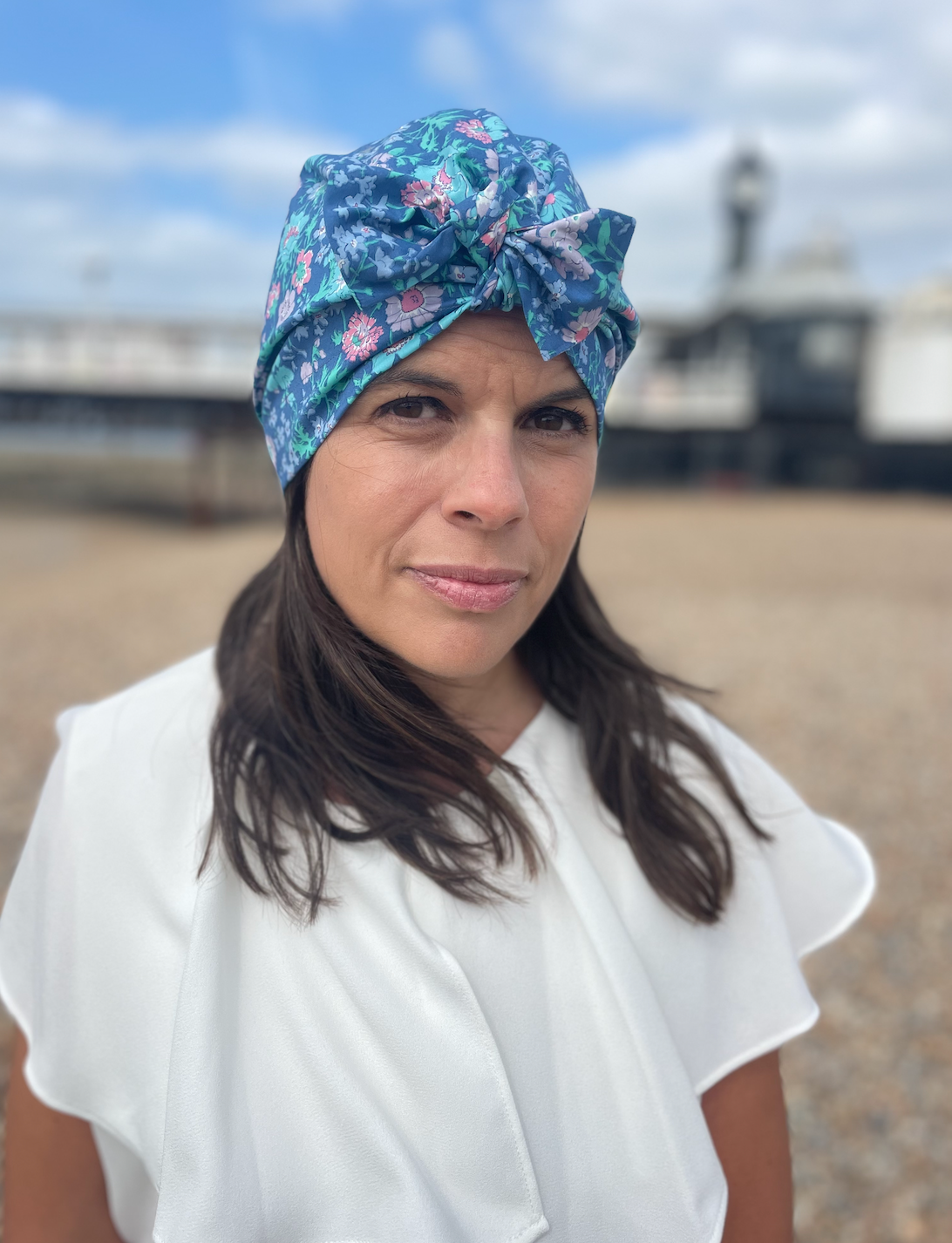 Ladies Turban Hat - Vintage Liberty Blue Floral