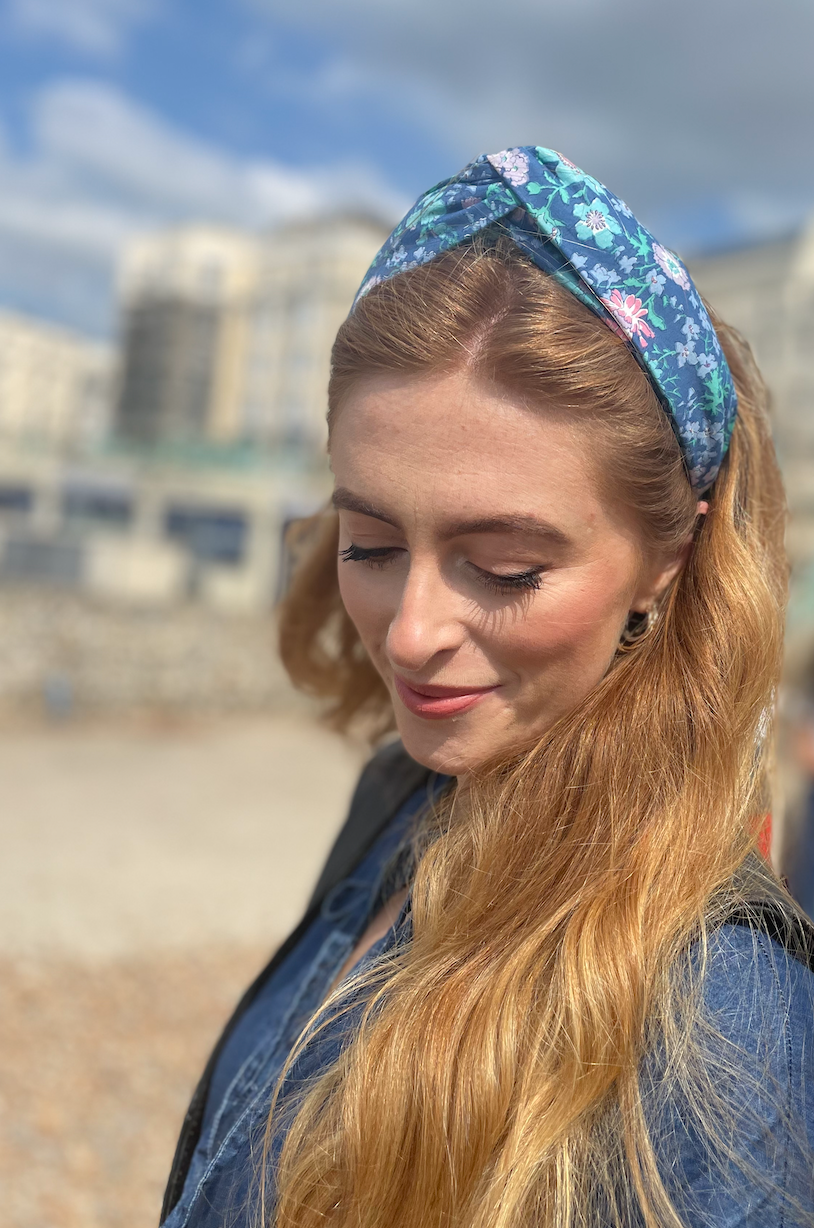 Twisted Alice Headband - Vintage Liberty Blue Floral