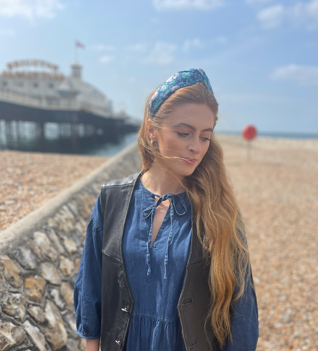 Twisted Alice Headband - Vintage Liberty Blue Floral